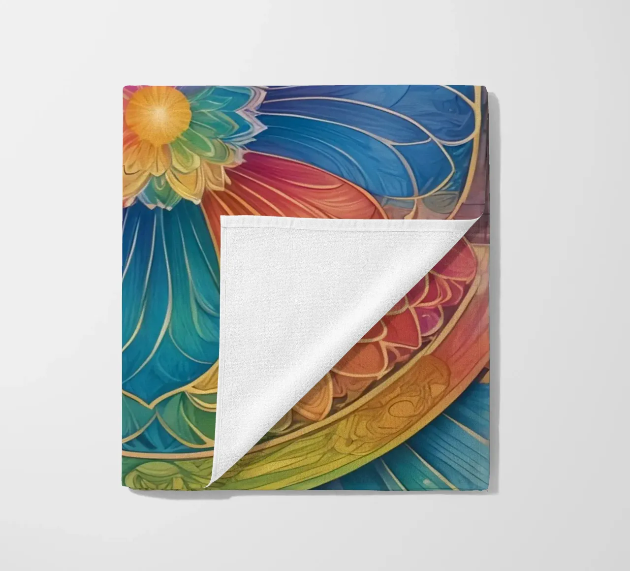 Mandala astratto arcobaleno telo mare da DesignDoodle