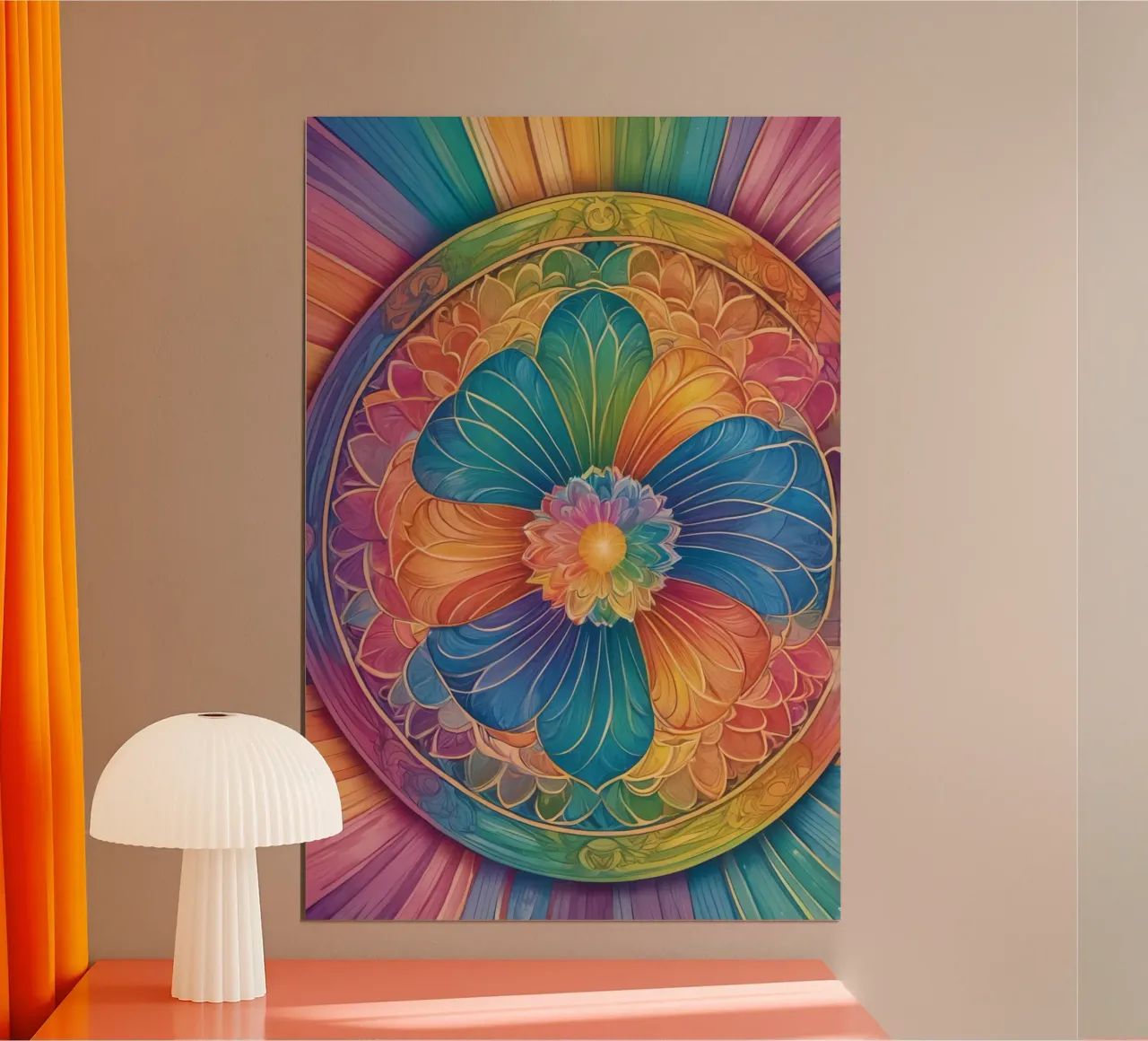 Mandala astratto arcobaleno carta hahnemühle da DesignDoodle