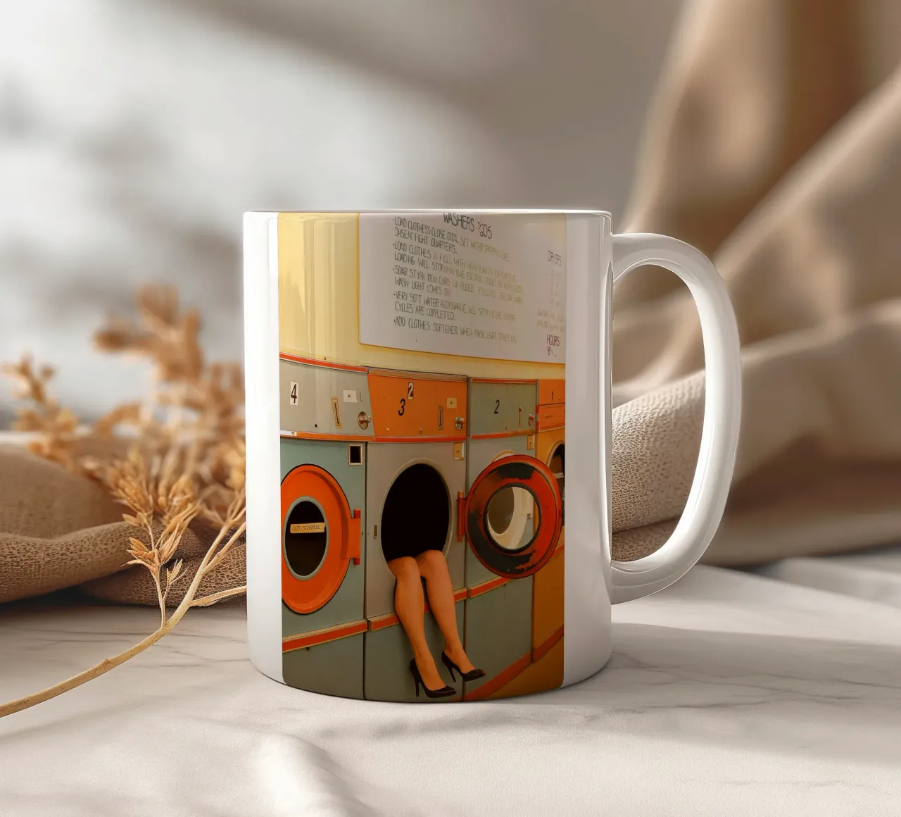 oude was wasmachine keramische mok van tamarind