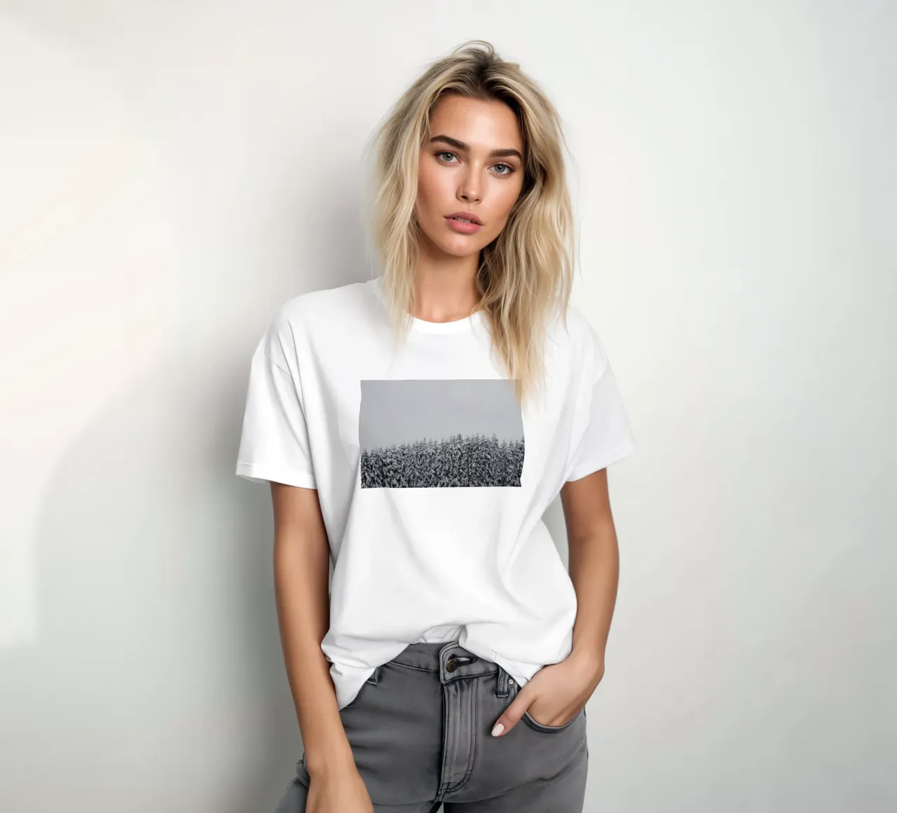 Alberi coperti di neve t-shirt da Fjöllart