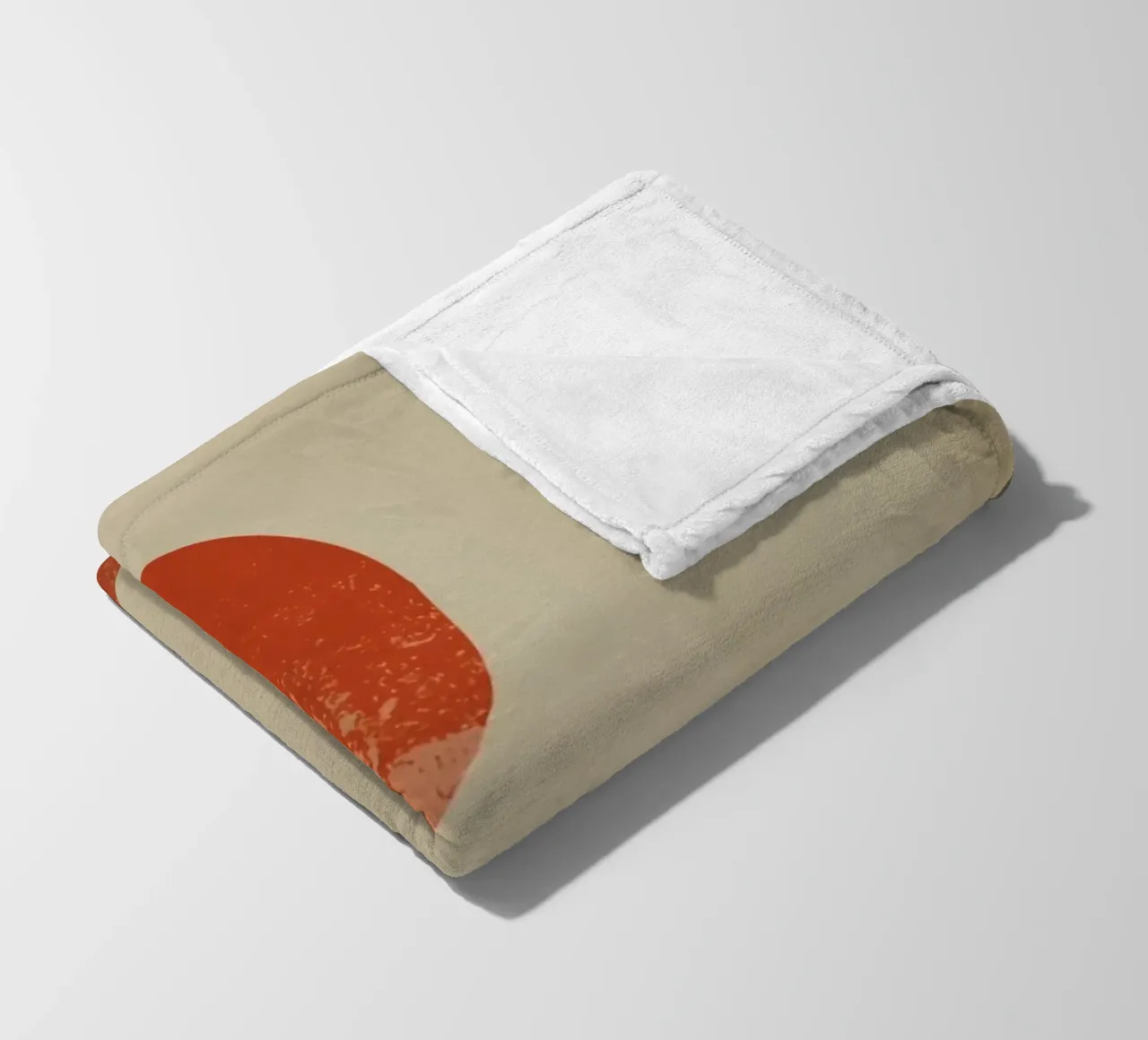 Sole rosso e albero sulle colline coperta in pile da DesignDoodle
