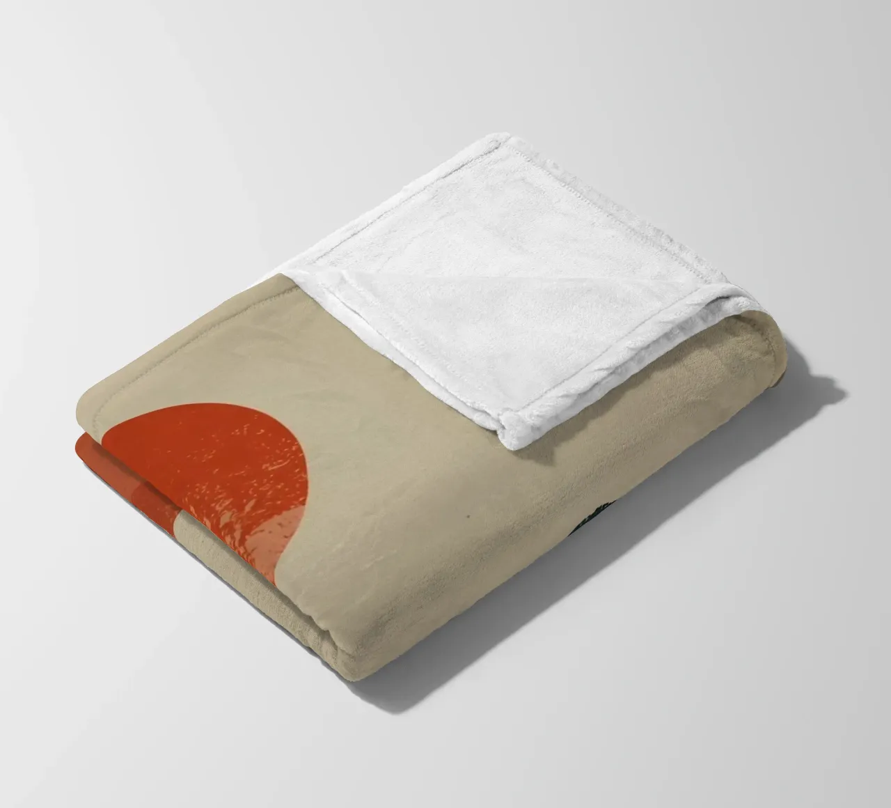 Sole rosso e albero sulle colline coperta in pile da DesignDoodle
