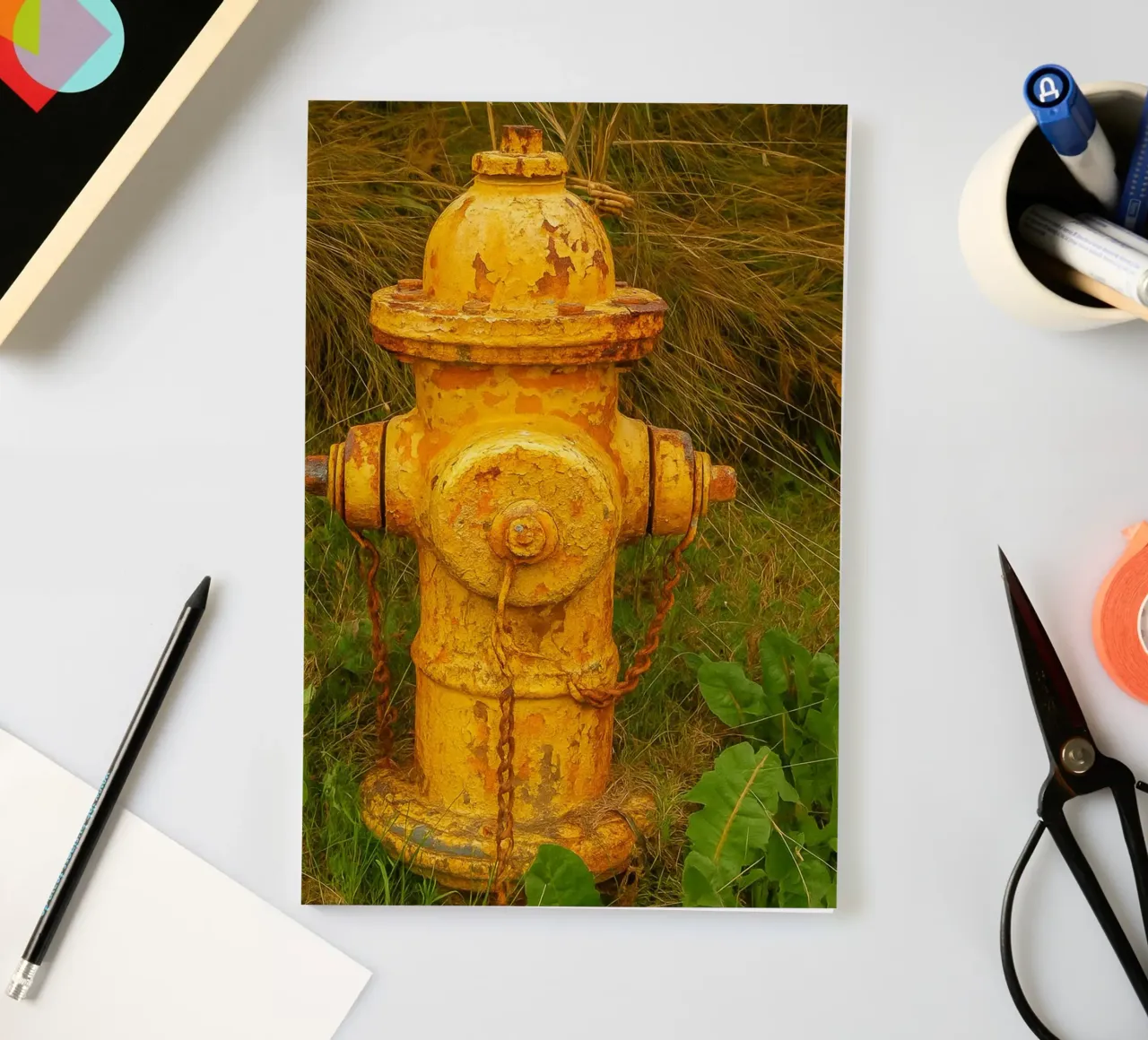 alter rostiger Hydrant Notizbuch von tamarind