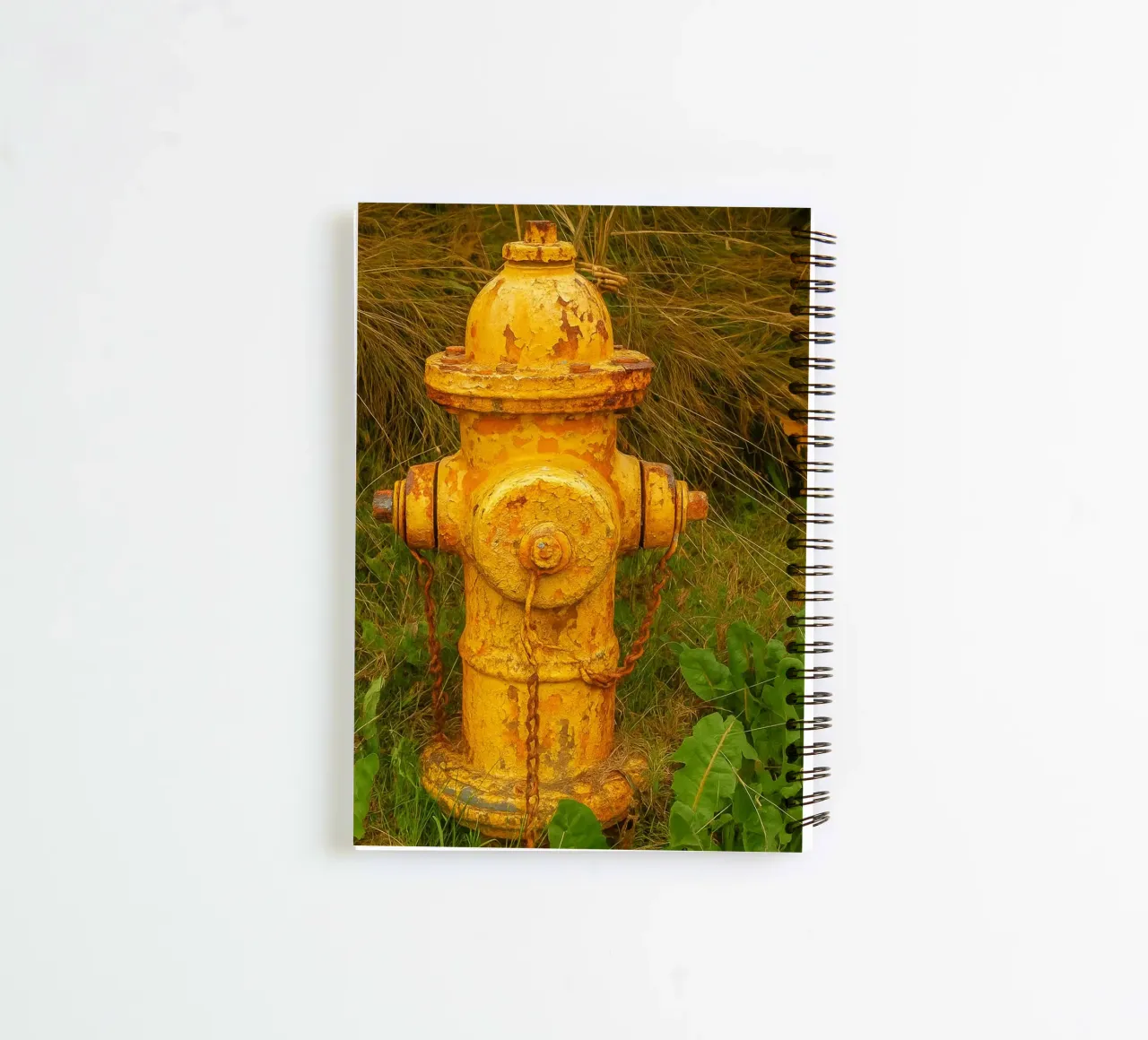 old rusty hydrant spiral notebook by tamarind
