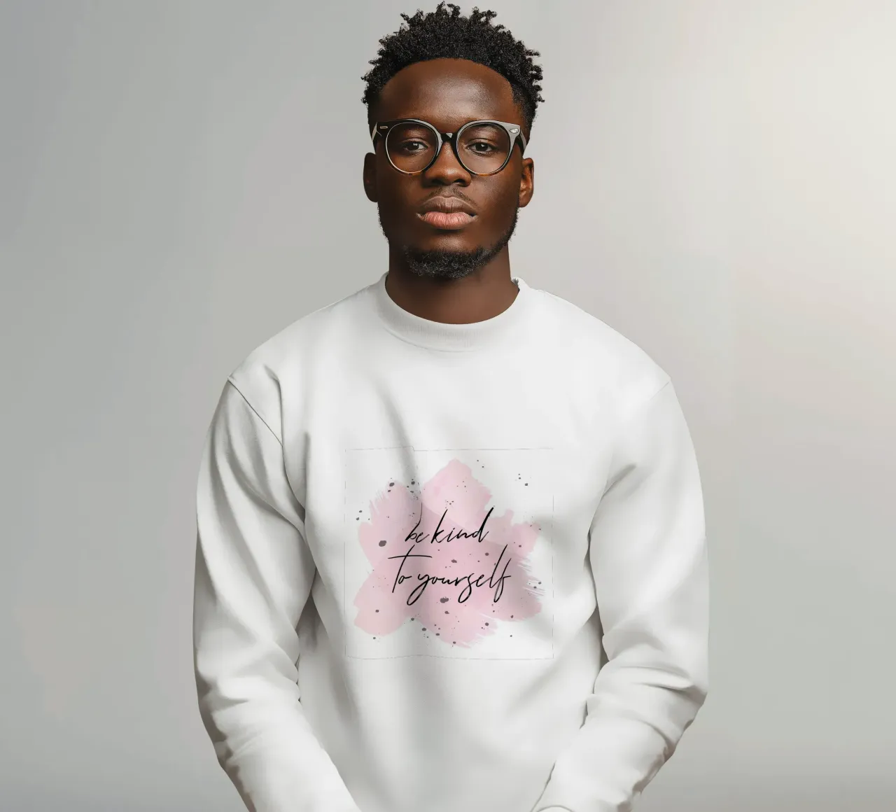 Sei freundlich Selbstliebe positives Zitat Sweatshirt von Martina