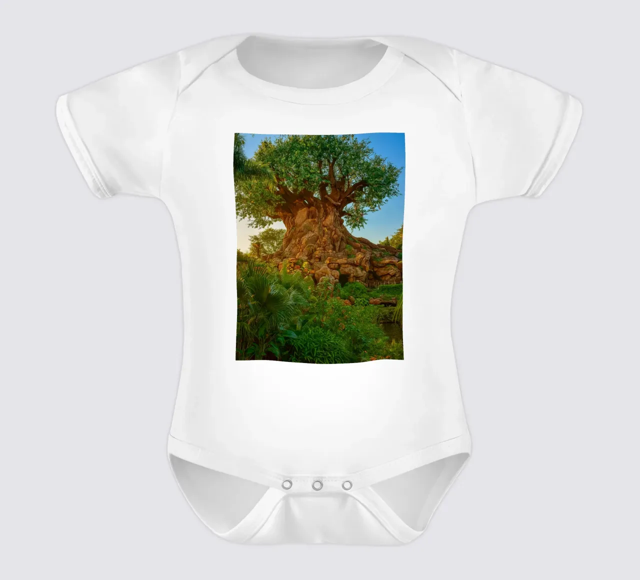 old tree in the forrest short-sleeve baby romper by tamarind