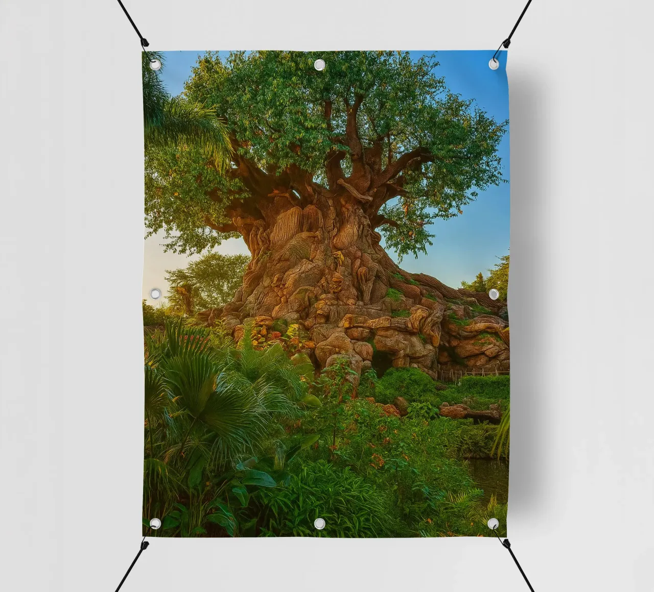 vecchio albero nella foresta telo in pvc da tamarind