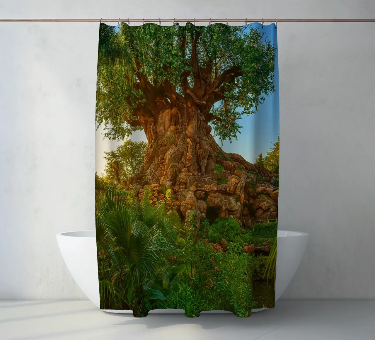 old tree in the forrest shower curtain by tamarind