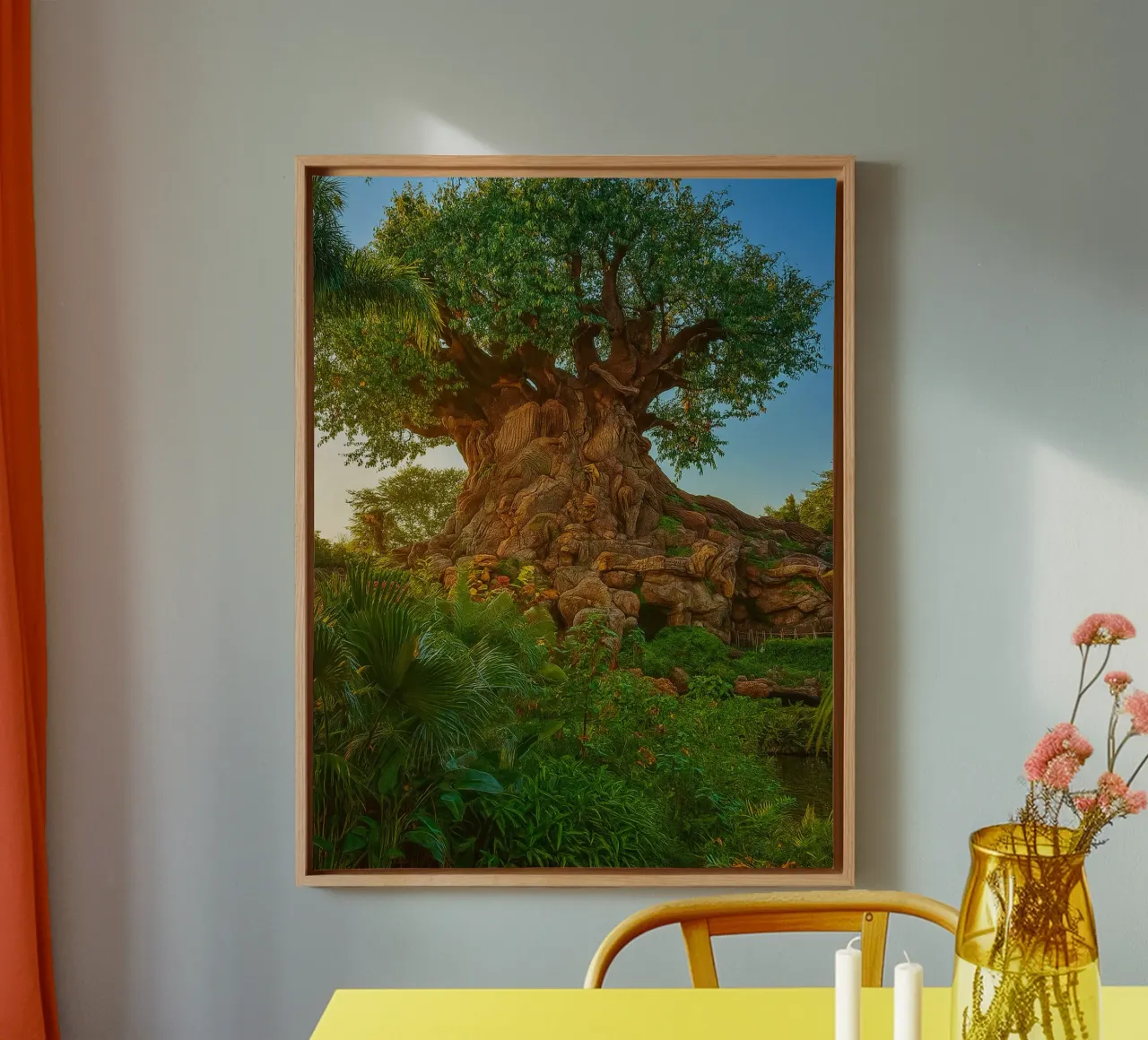 vecchio albero nella foresta tela da tamarind