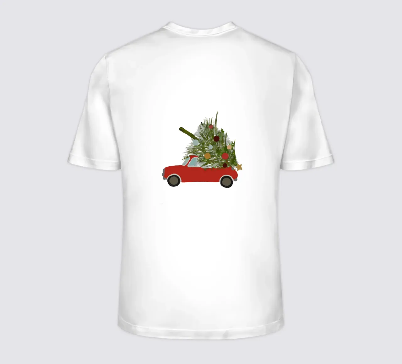 Auto natalizia retrò con albero di Natale sul tetto Rosso t-shirt da Alisa Knöß