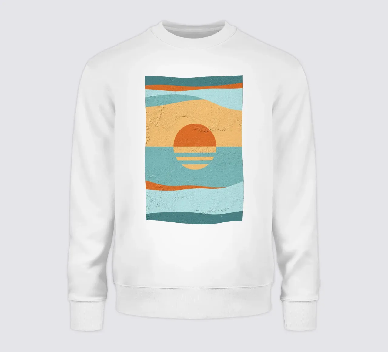 Retro-Sonnenuntergang mit Textur Sweatshirt von Martina