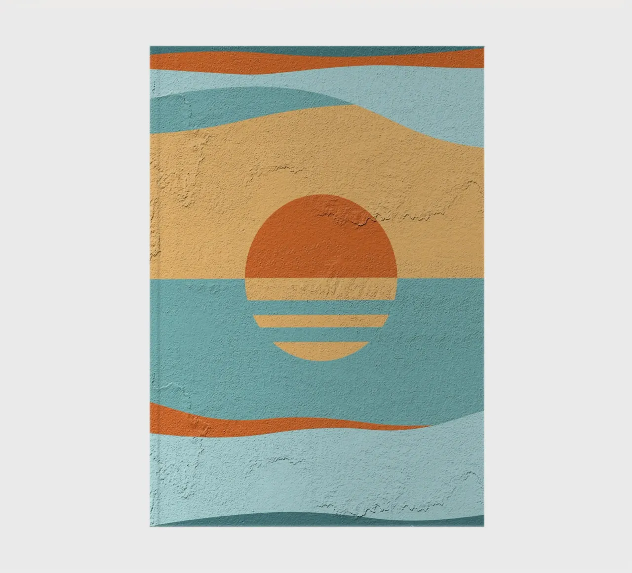 Retro textured sunset notebook by Martina