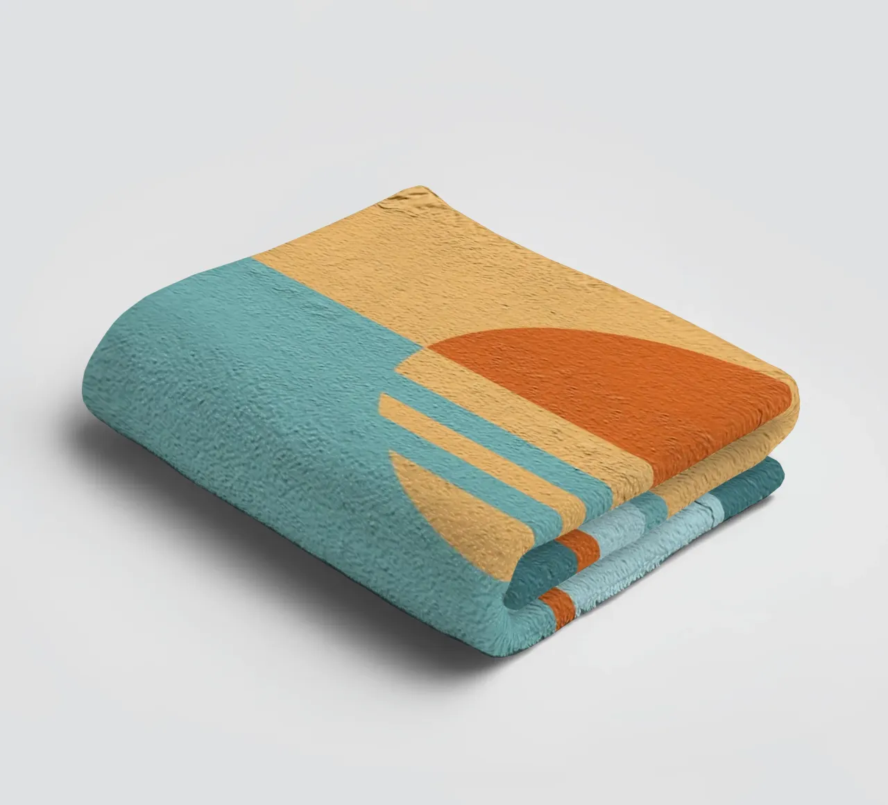 Retro textured sunset towel by Martina