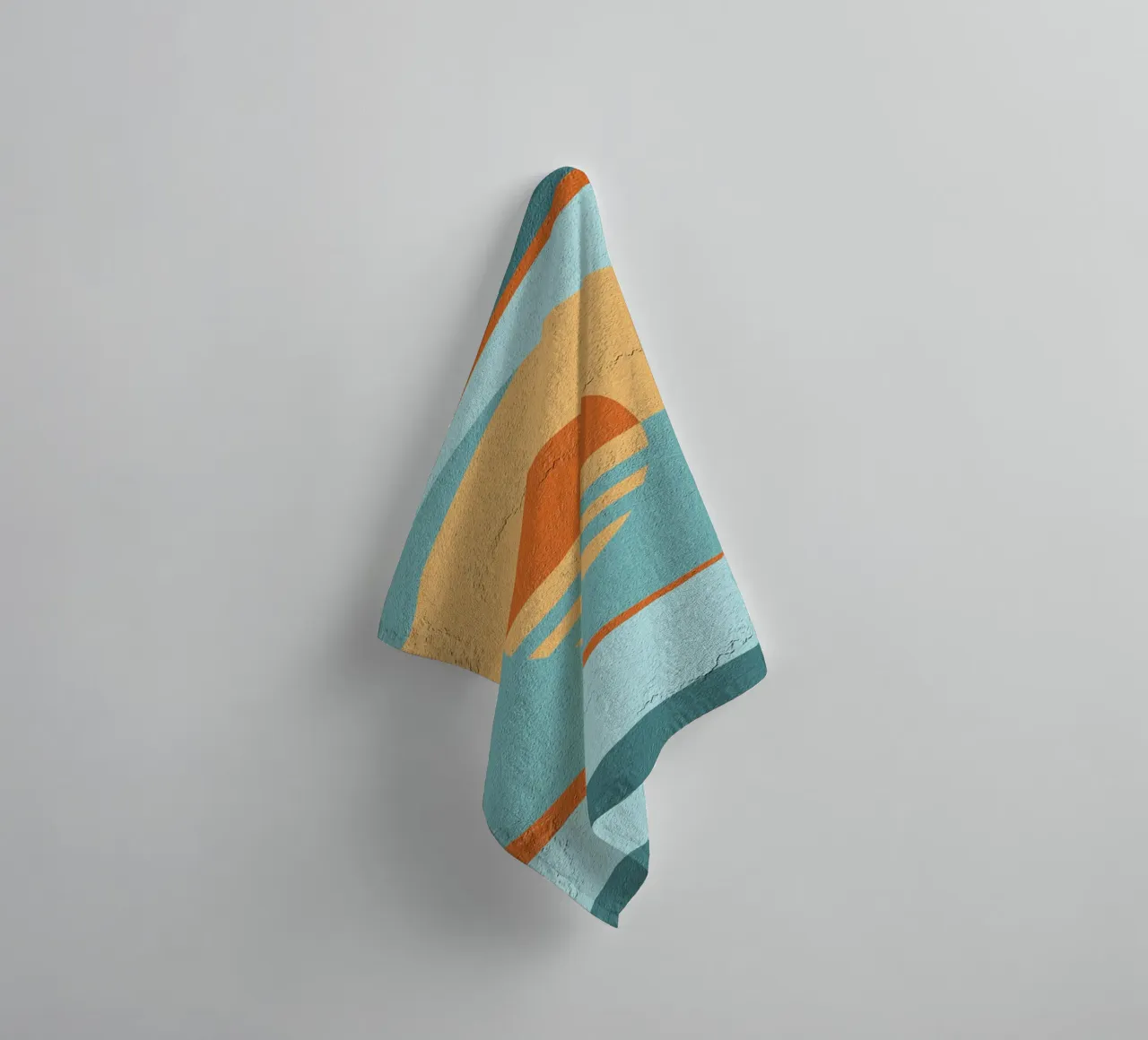 Retro textured sunset towel by Martina