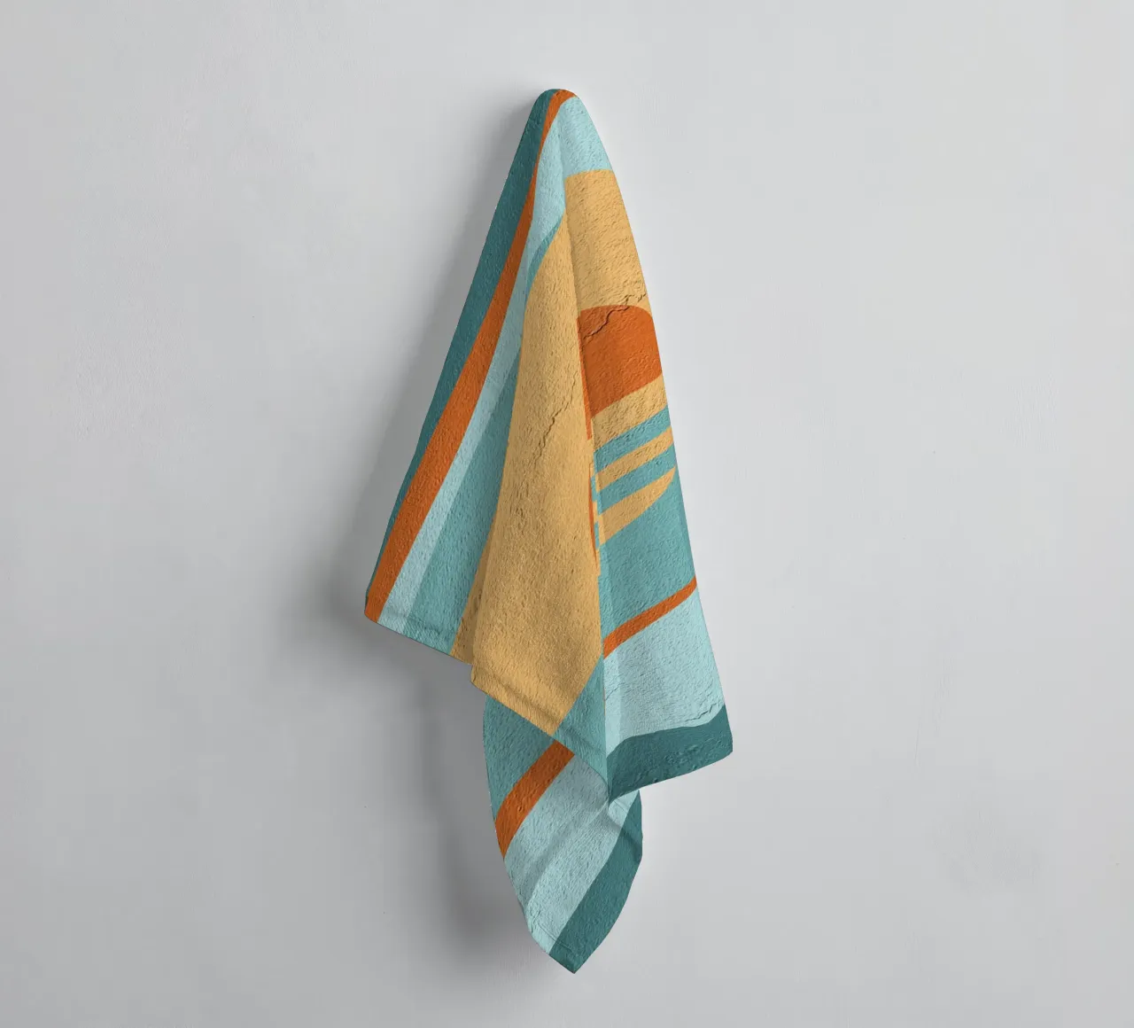 Retro textured sunset towel by Martina