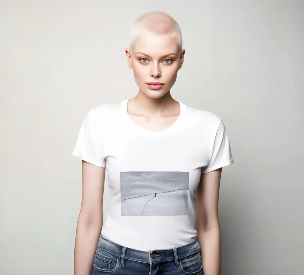Lonely Skier in the Alps t-shirt ajusté pour femmes de Fjöllart