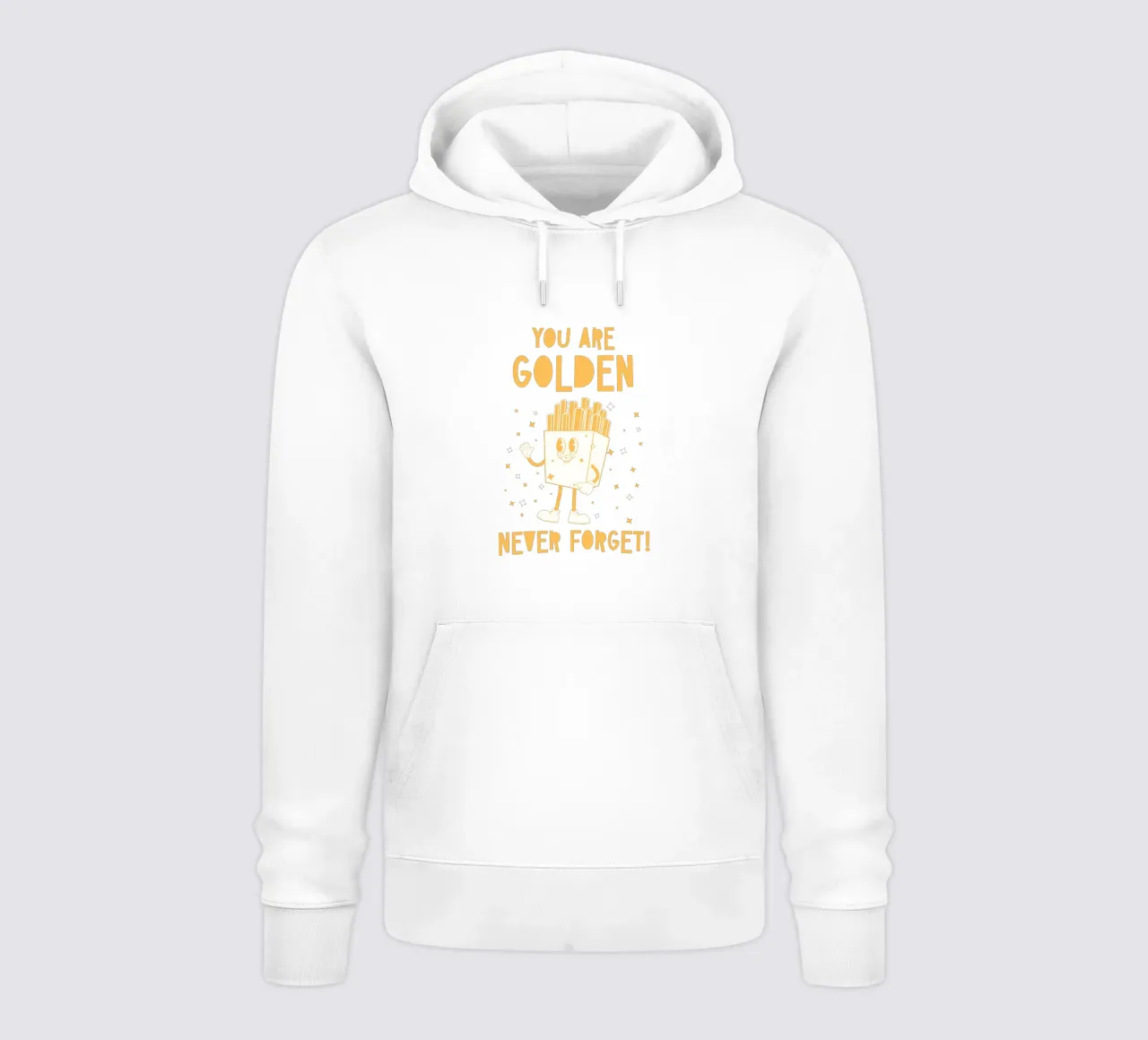 Retro Pommes Caractère You Are Golden Never Forget Jaune Blanc sweat à capuche de Studio Frances M