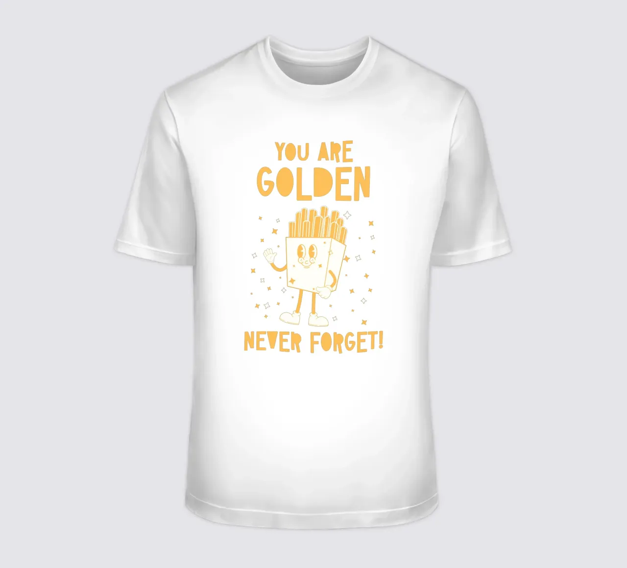 Retro Pommes Caractère You Are Golden Never Forget Jaune Blanc t-shirt de Studio Frances M