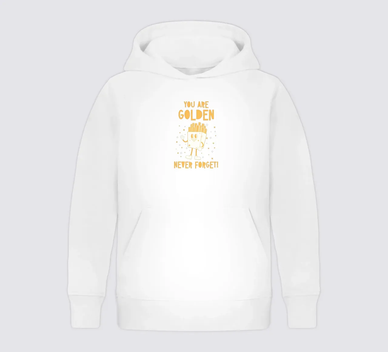 Retro Pommes Caractère You Are Golden Never Forget Jaune Blanc sweat à capuche enfant de Studio Frances M