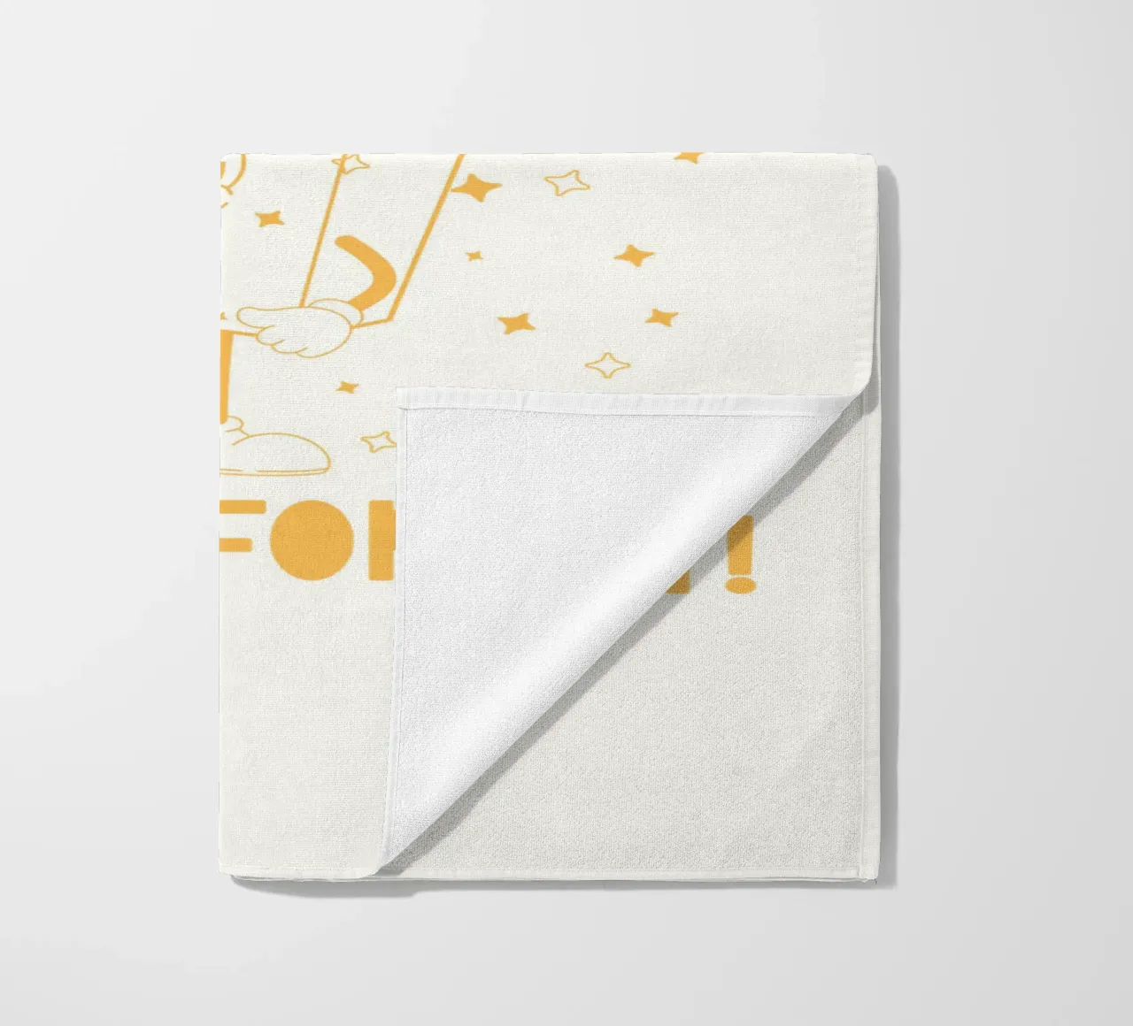 Retro Pommes Caractère You Are Golden Never Forget Jaune Blanc serviette de plage de Studio Frances M
