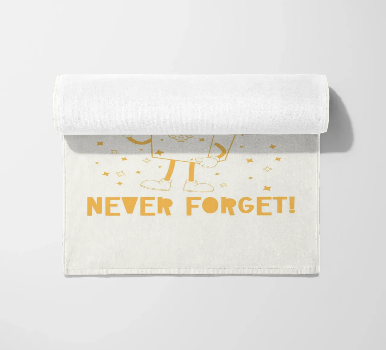 Retro Pommes Caractère You Are Golden Never Forget Jaune Blanc serviette de plage de Studio Frances M
