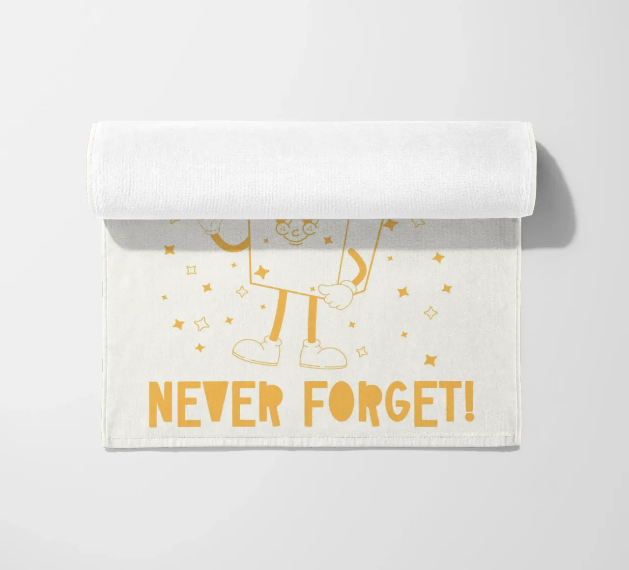 Retro Pommes Caractère You Are Golden Never Forget Jaune Blanc serviette de plage de Studio Frances M