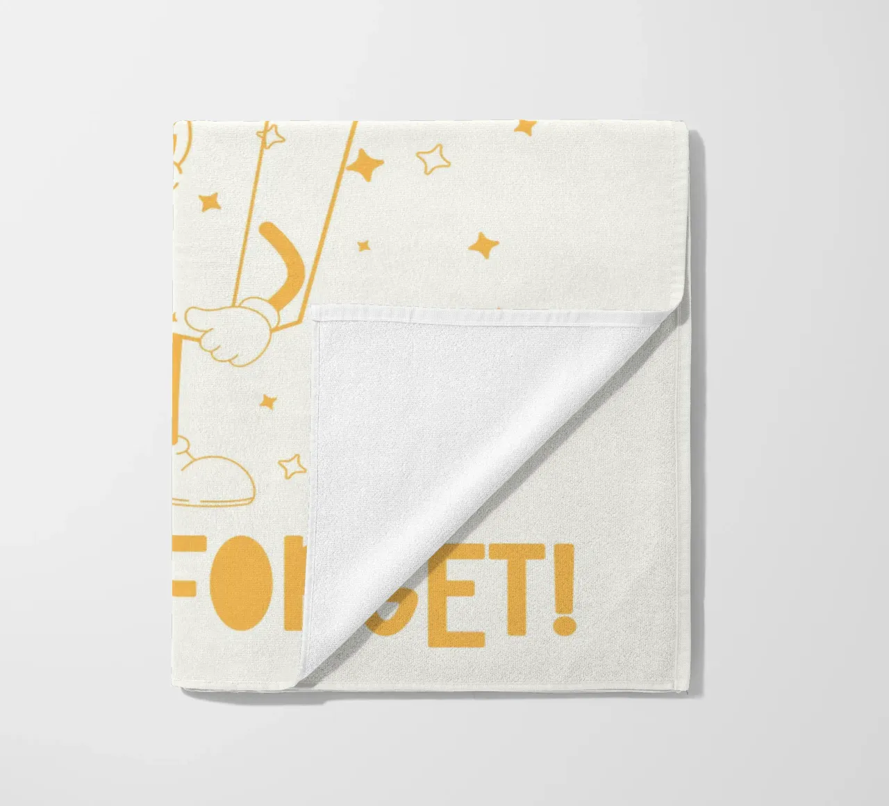 Retro Pommes Caractère You Are Golden Never Forget Jaune Blanc serviette de plage de Studio Frances M