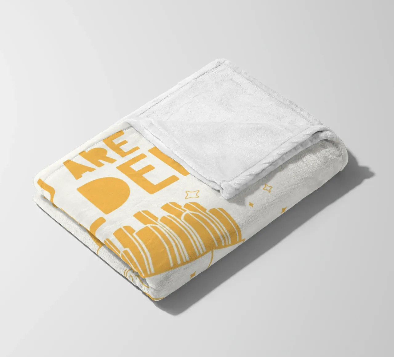Retro Pommes Caractère You Are Golden Never Forget Jaune Blanc plaid polaire de Studio Frances M