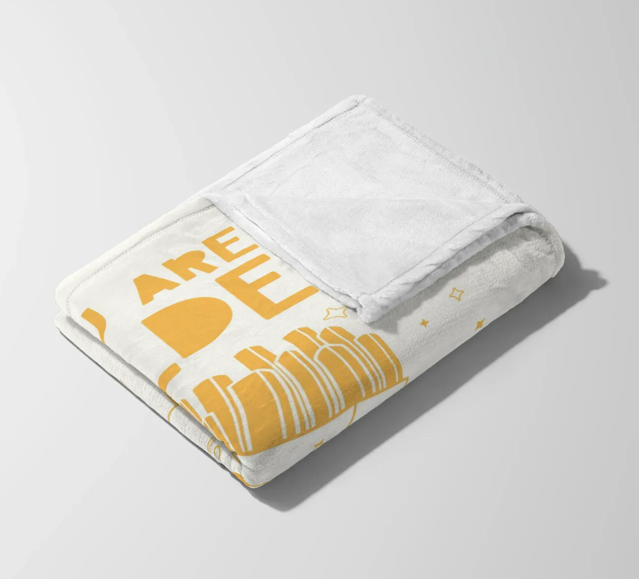 Retro Pommes Caractère You Are Golden Never Forget Jaune Blanc plaid polaire de Studio Frances M