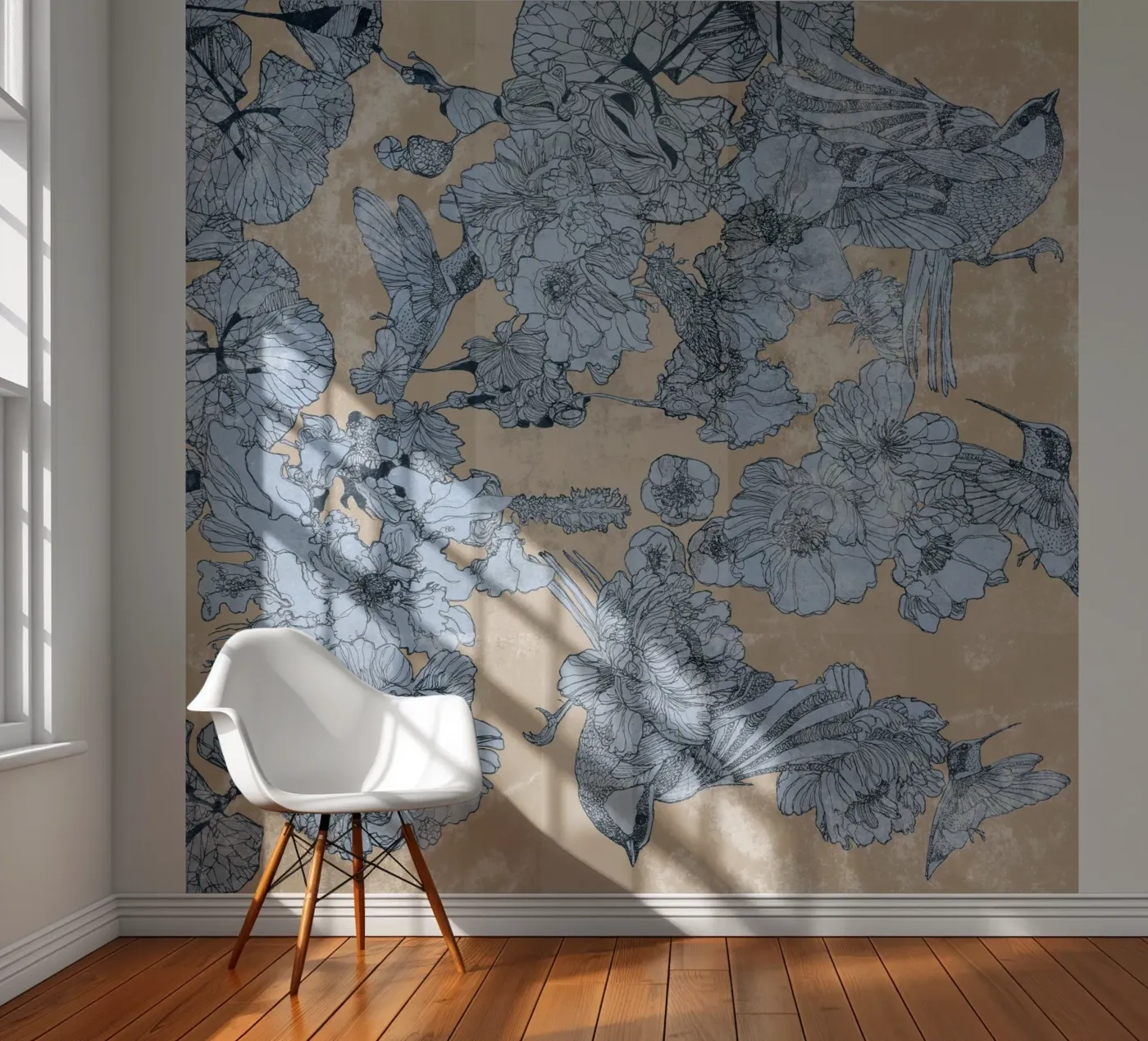 vogels2 fotobehang van Giulio Iurissevich