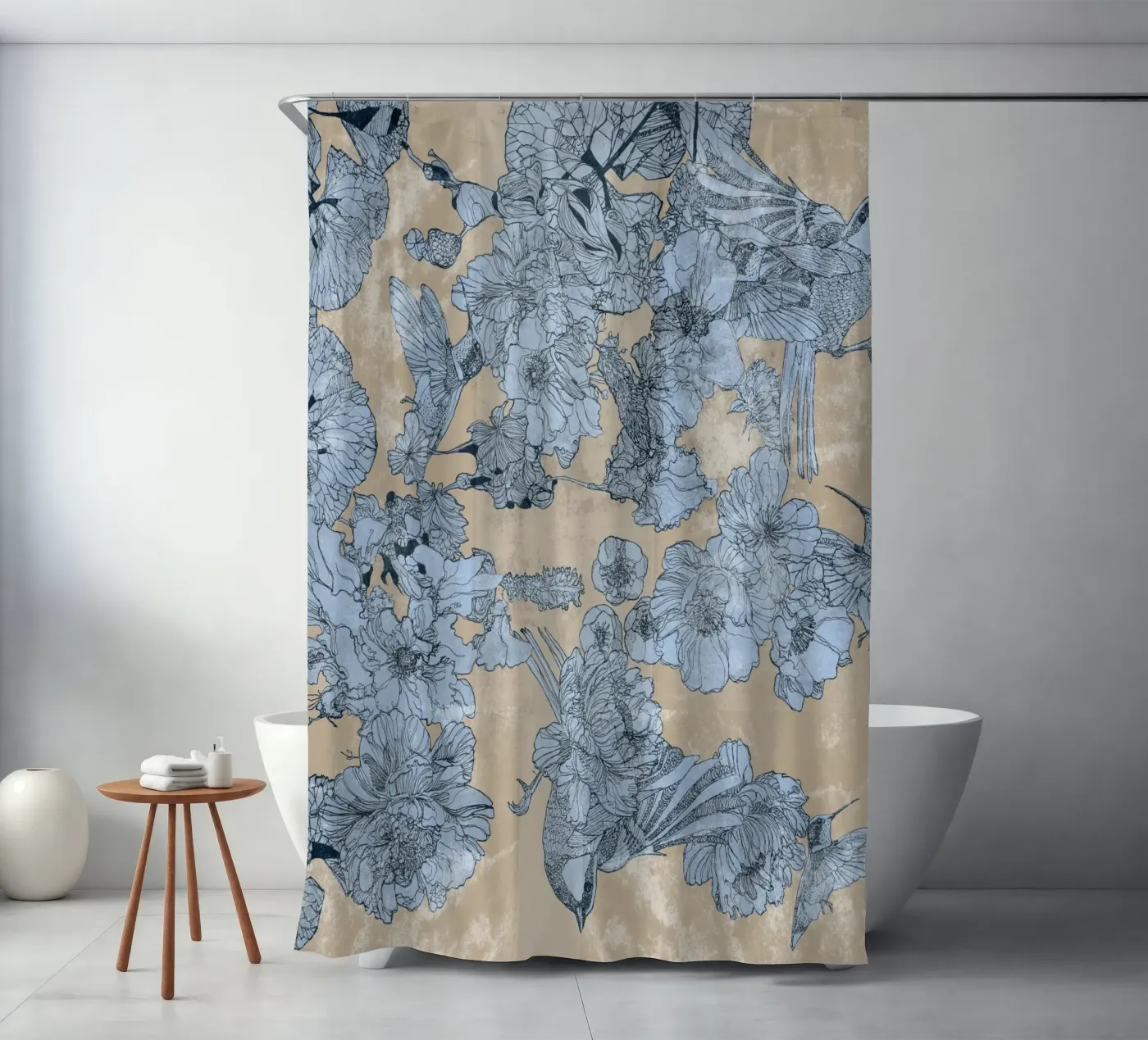 vogels2 douchegordijn van Giulio Iurissevich