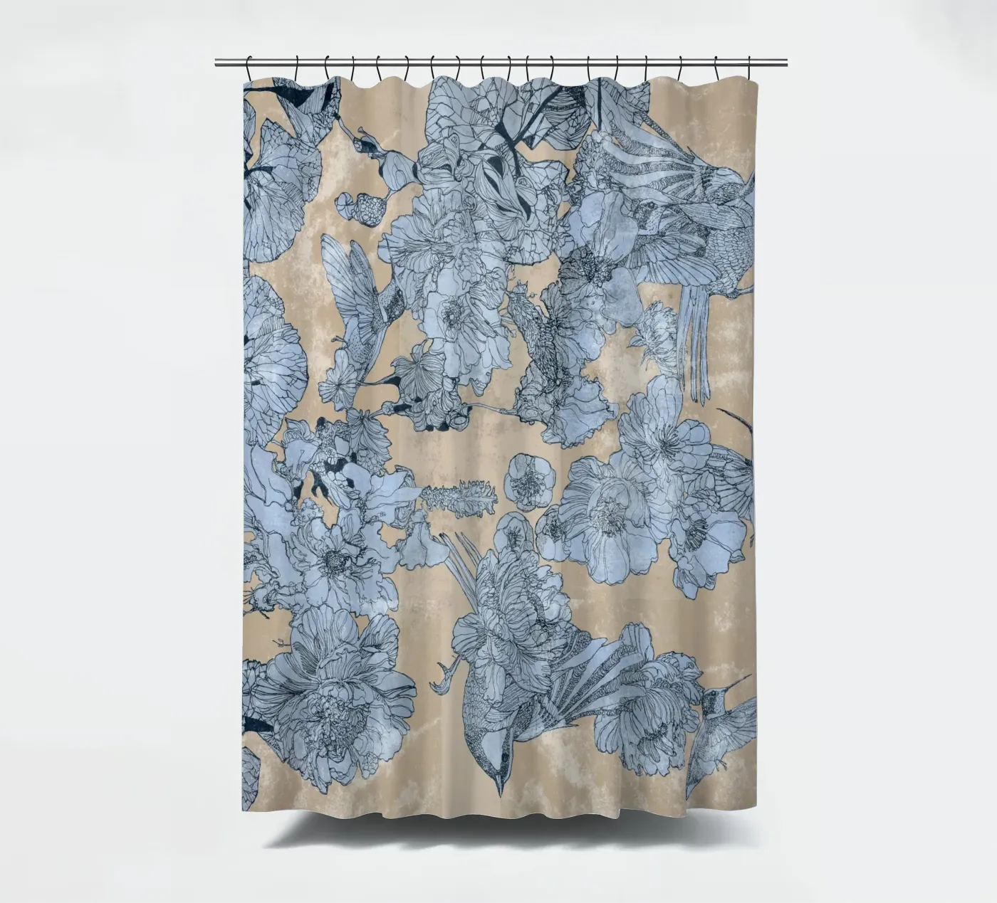 vogels2 douchegordijn van Giulio Iurissevich