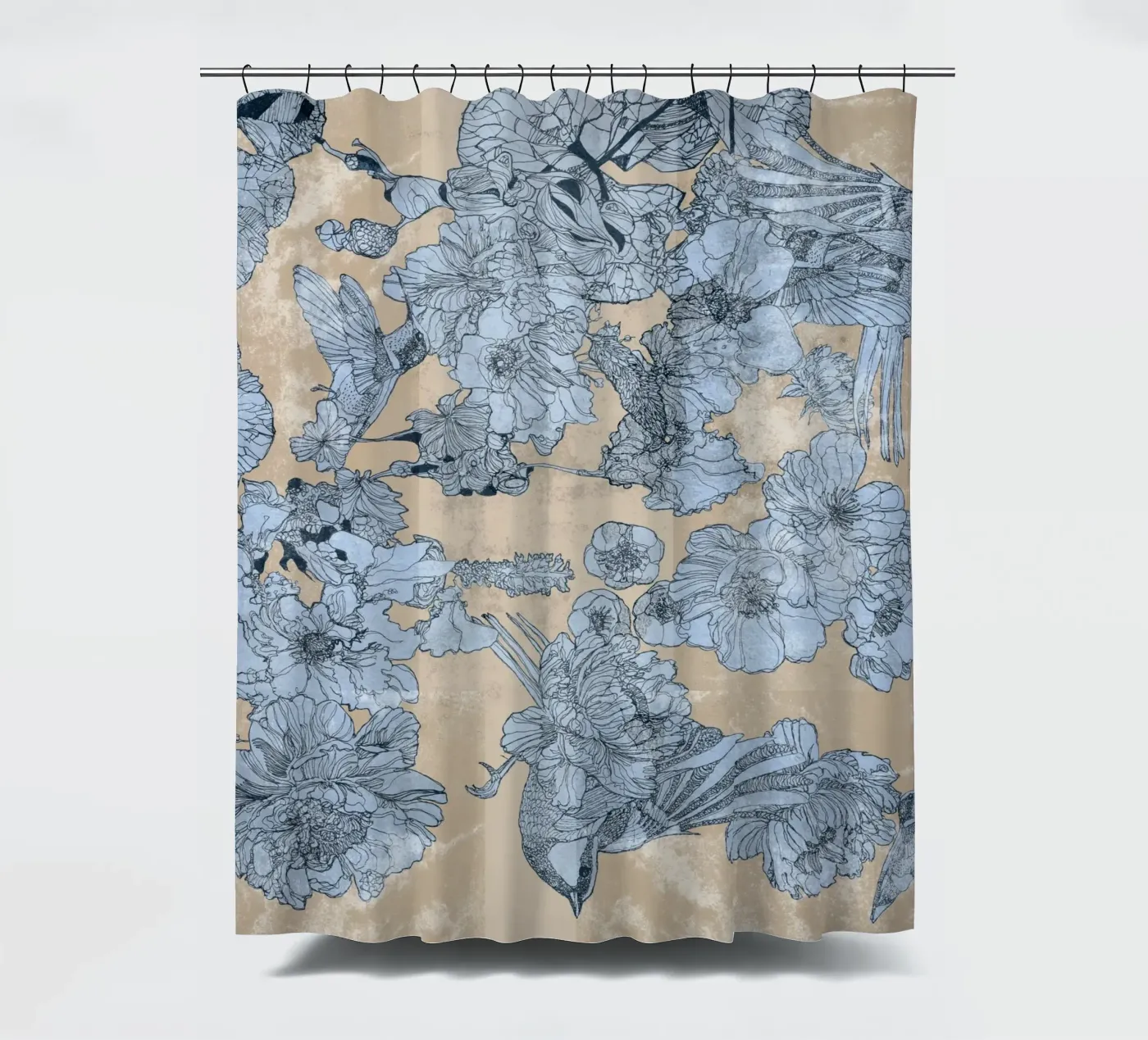 vogels2 douchegordijn van Giulio Iurissevich