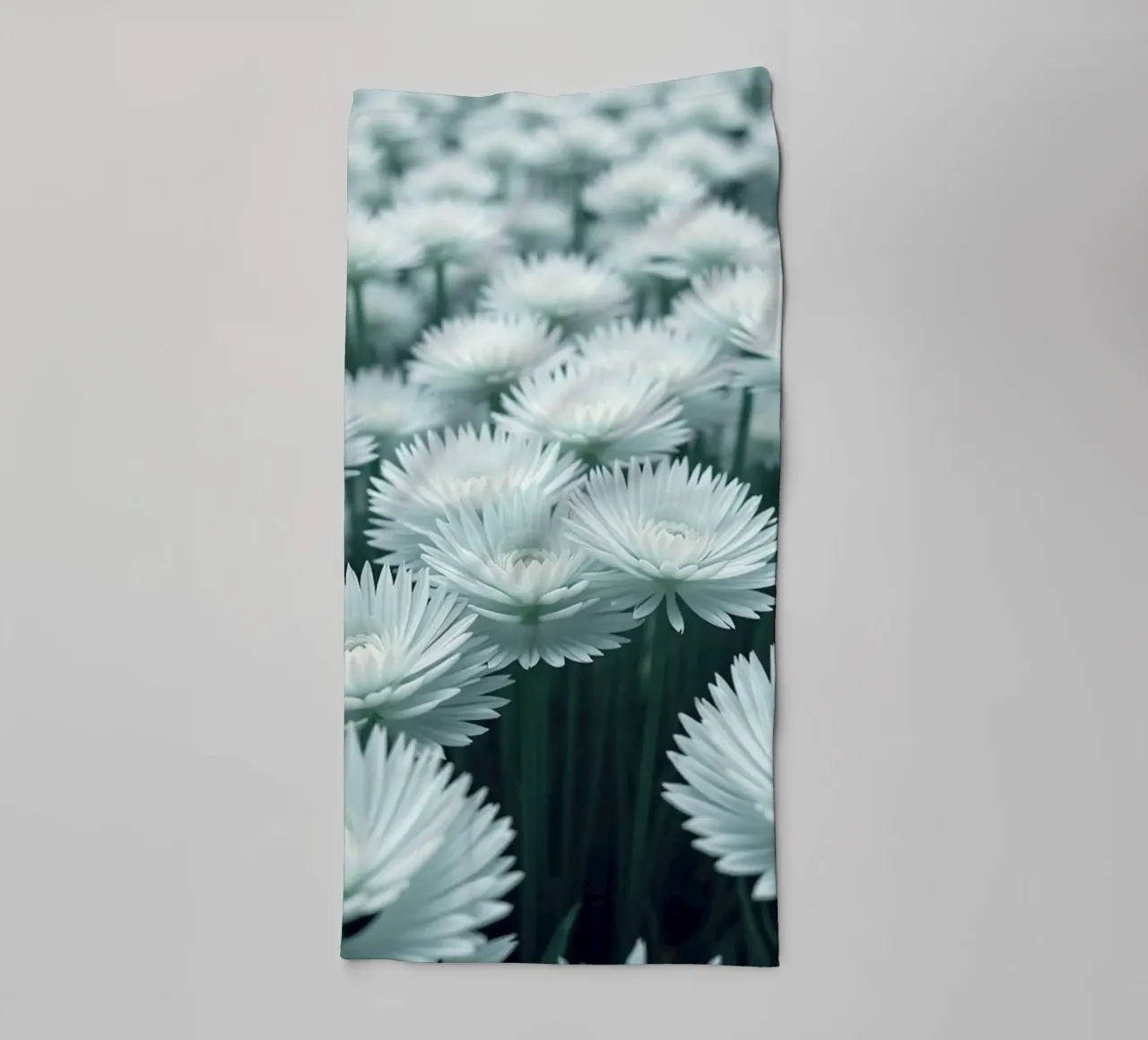 Luminous Whisper: A Field of Ethereal White Blossoms towel by Artistic-shop