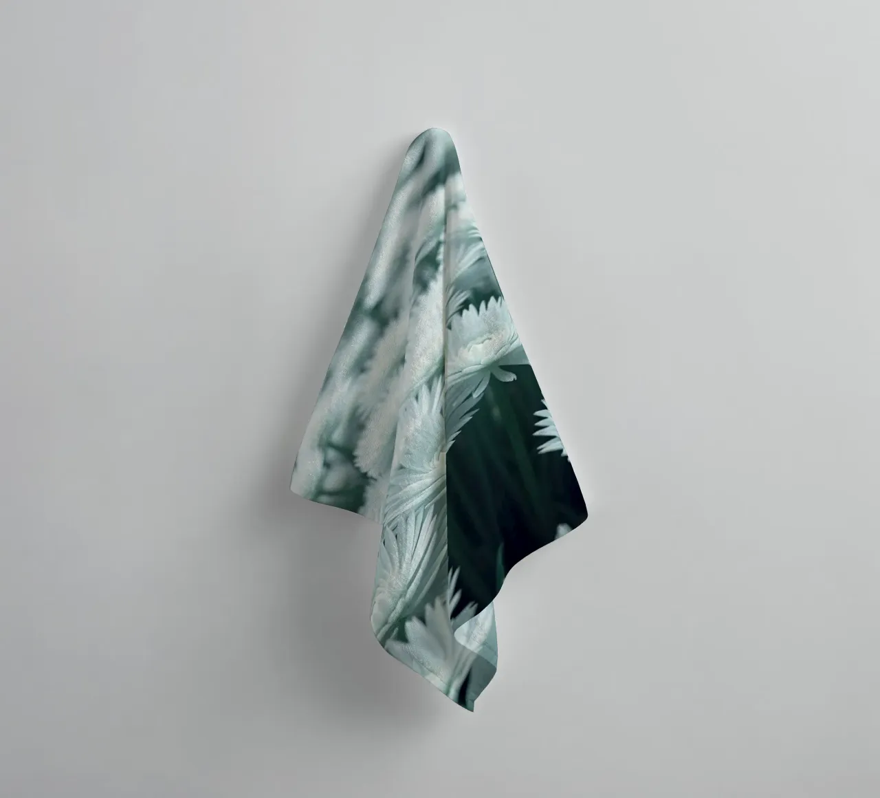 Luminous Whisper: A Field of Ethereal White Blossoms towel by Artistic-shop
