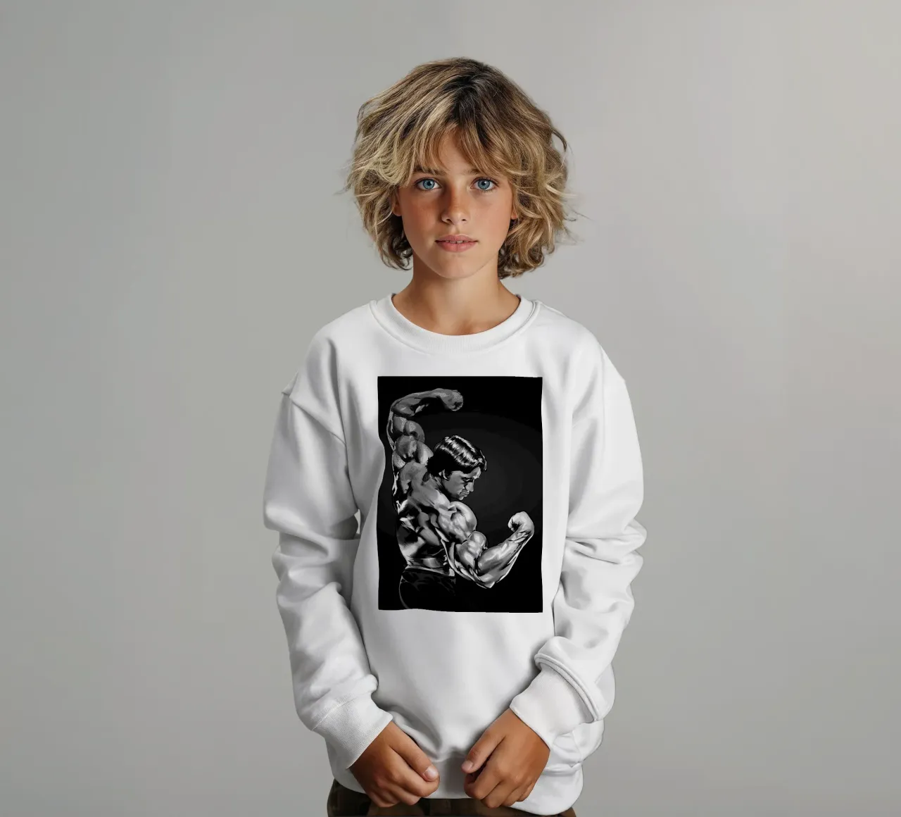 The Classic Bodybuilder kids sweatshirt by nabakumov