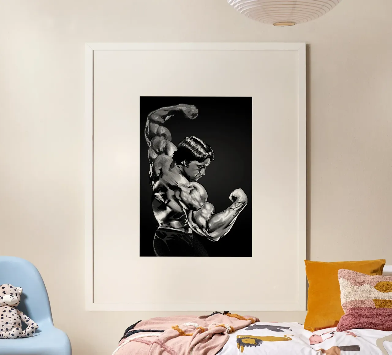 The Classic Bodybuilder poster con telaio in alluminio da nabakumov
