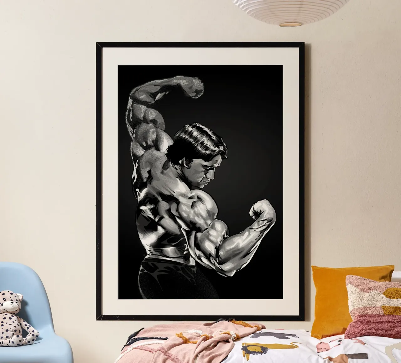 The Classic Bodybuilder poster con telaio in alluminio da nabakumov