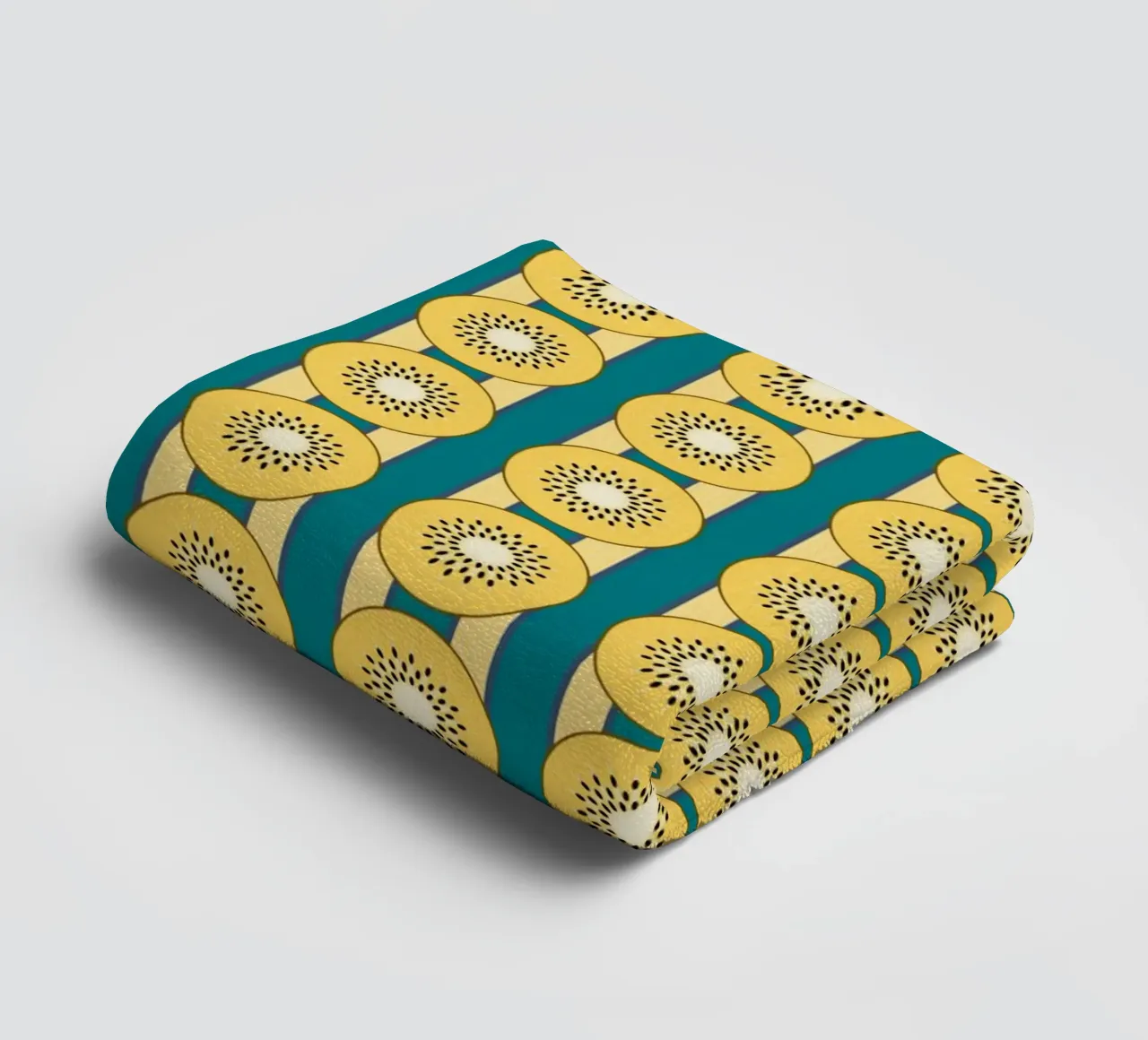 Kiwi rayé Jaune Vert serviette de bain de Studio Frances M