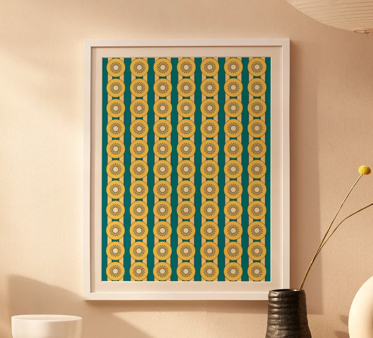 Kiwi rayé Jaune Vert hahnemühle de Studio Frances M