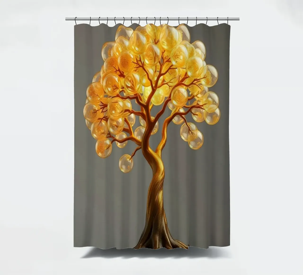 Golden Orb Tree of Abundance and Illumination Duschvorhang von Artistic-shop