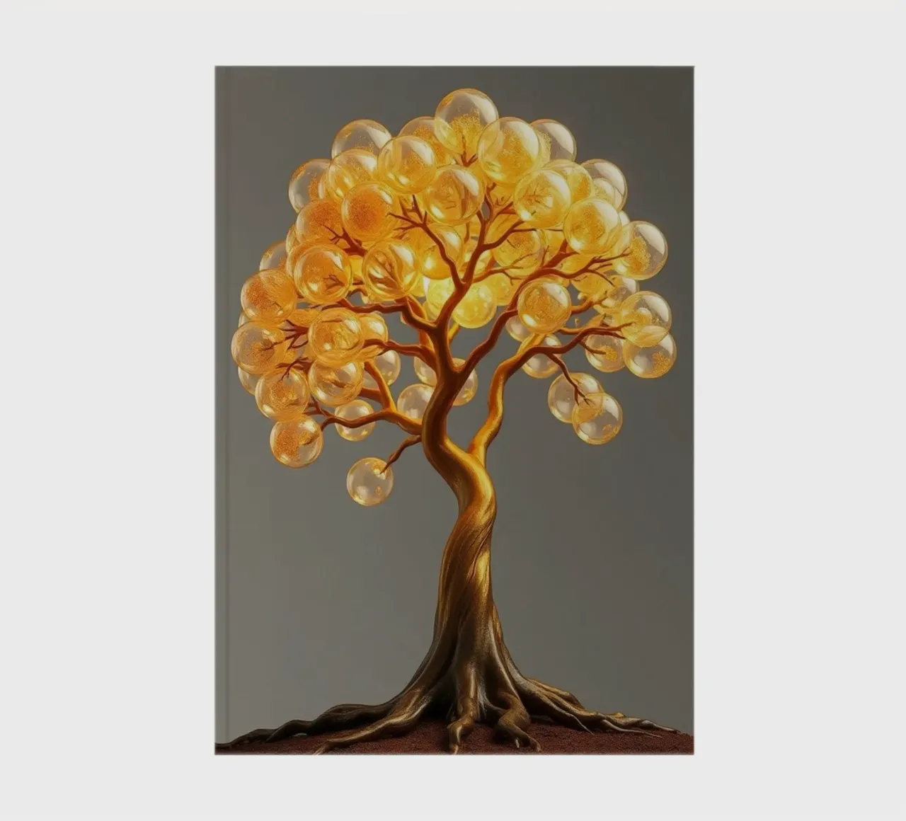 Golden Orb Tree of Abundance and Illumination notebook by Artistic-shop