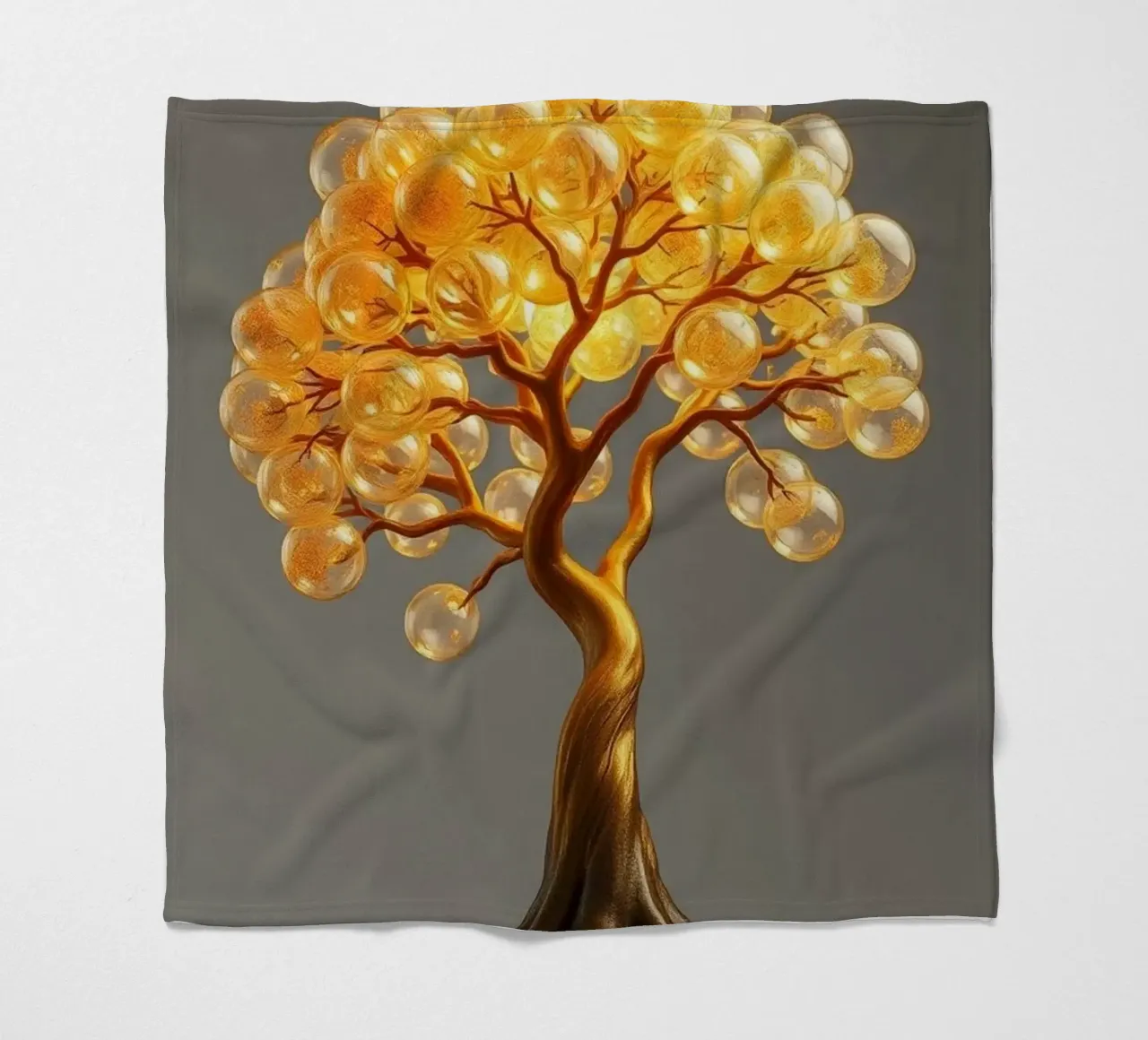 Golden Orb Tree of Abundance and Illumination Fleecedecke von Artistic-shop