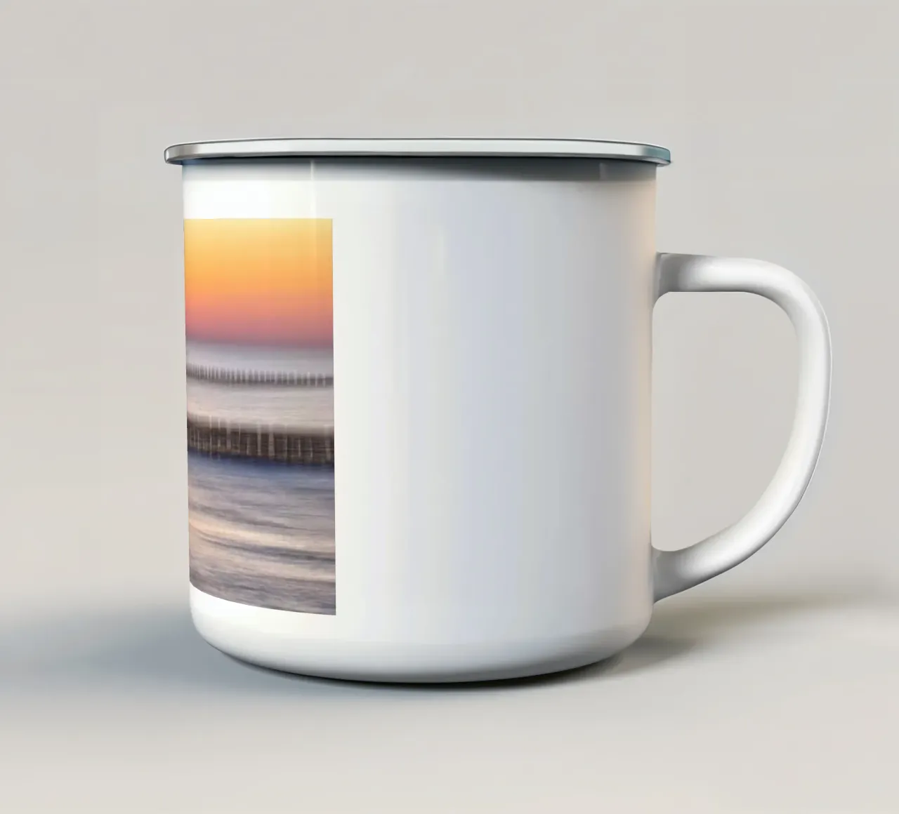 Abstract sunset tazza in smalto da Fjöllart