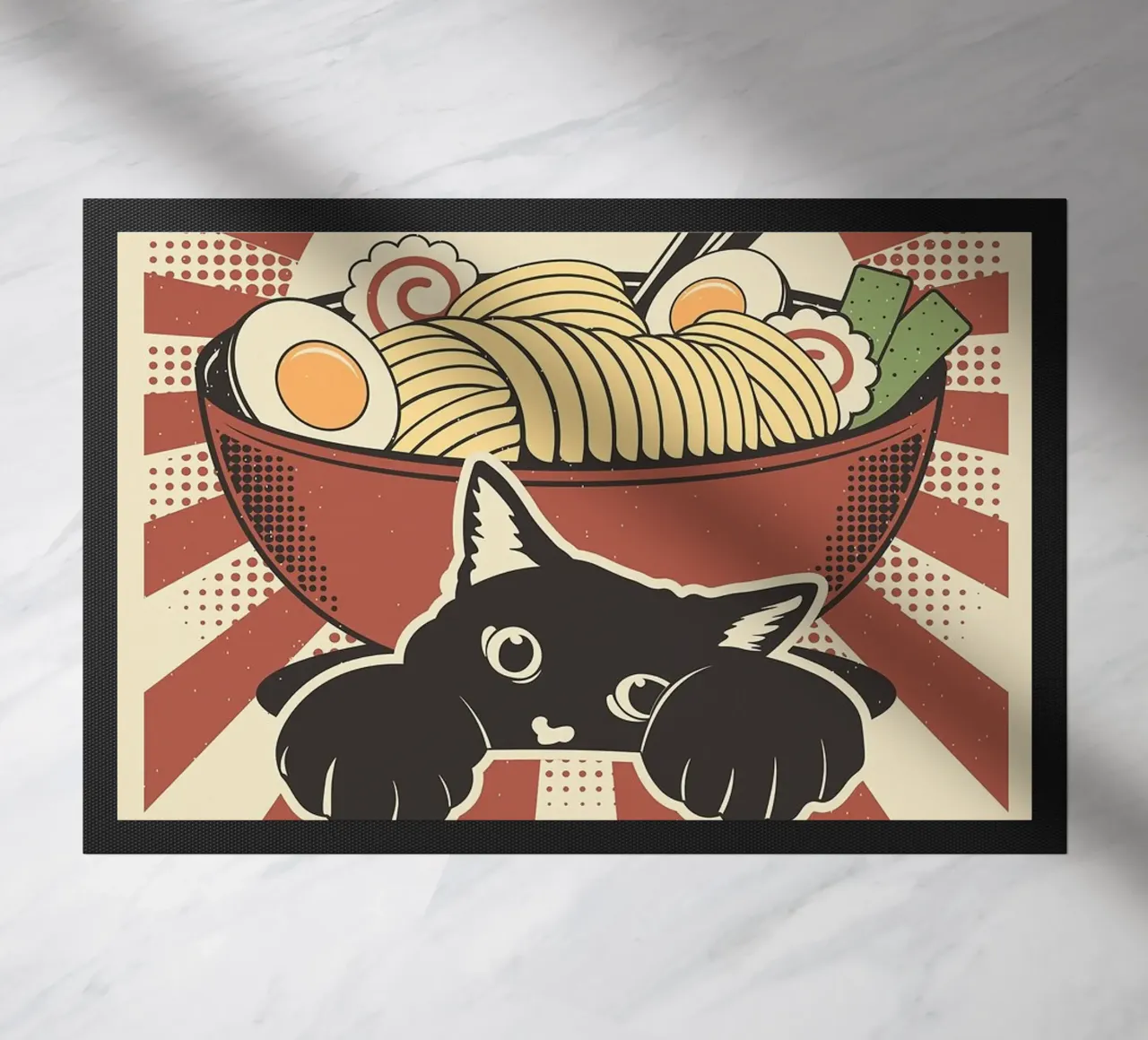 Gatto e ramen giapponese zerbino da apple crumble