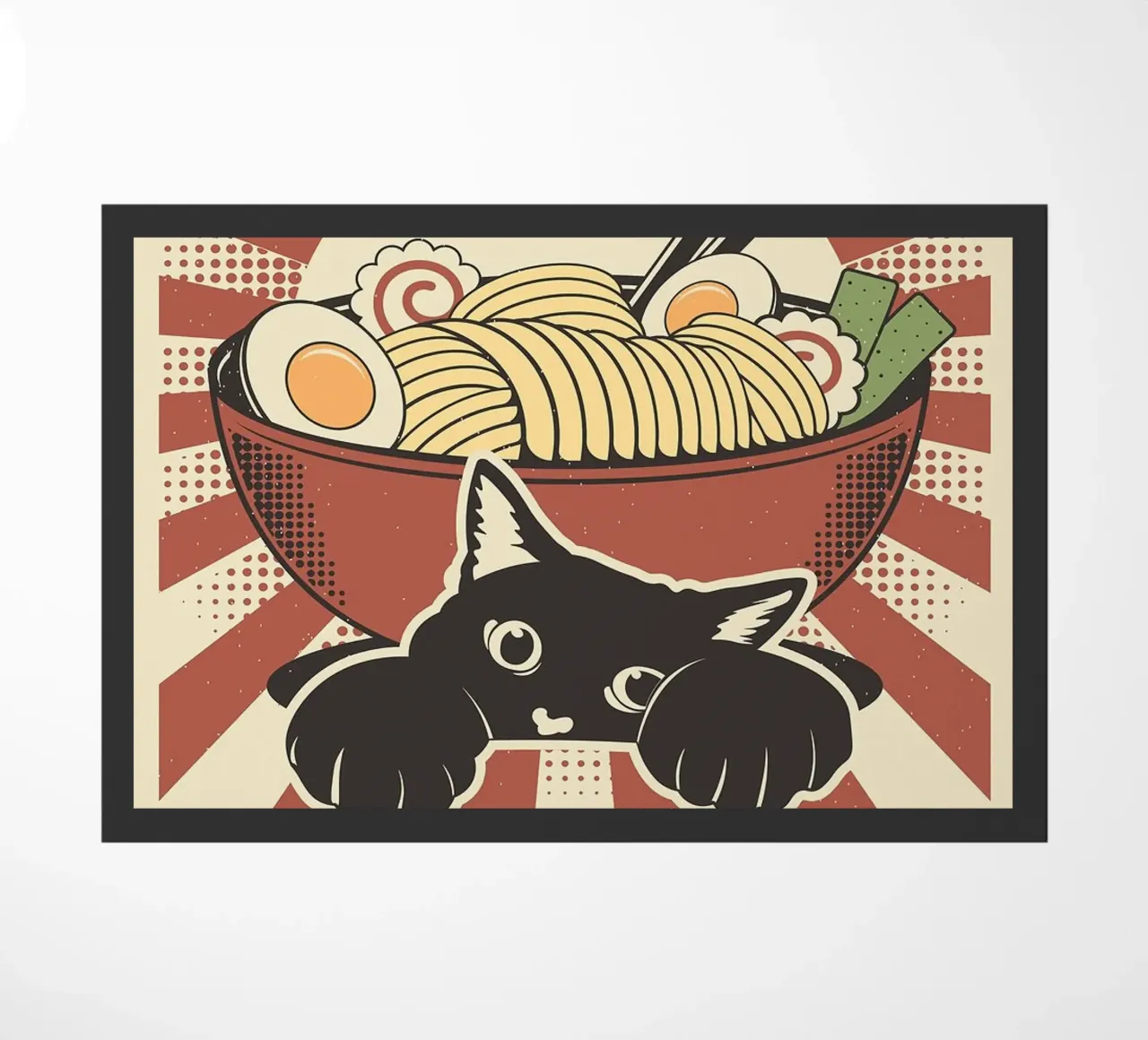 Gatto e ramen giapponese zerbino da apple crumble