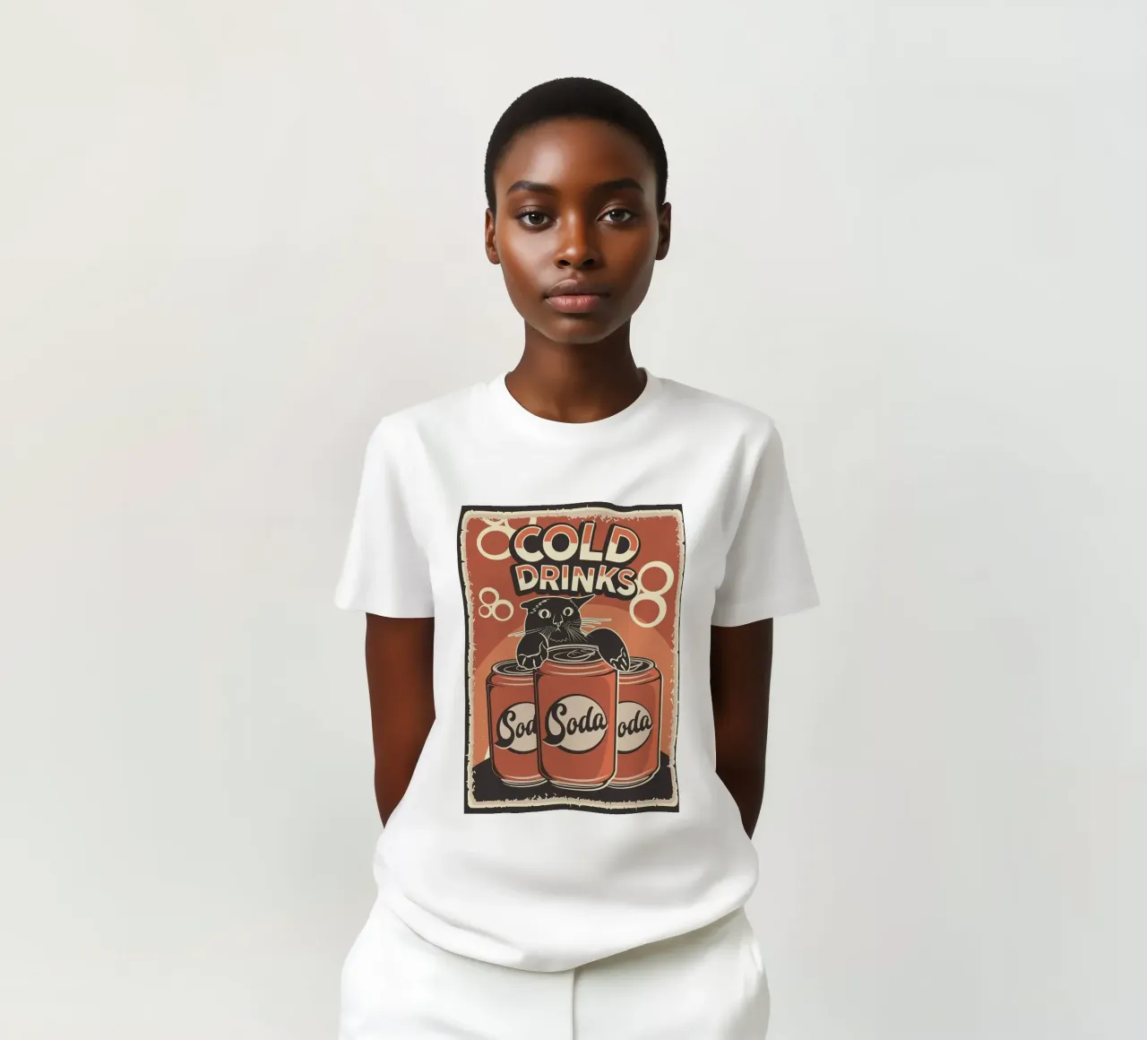 Bevande fredde Cat and Soda t-shirt da apple crumble