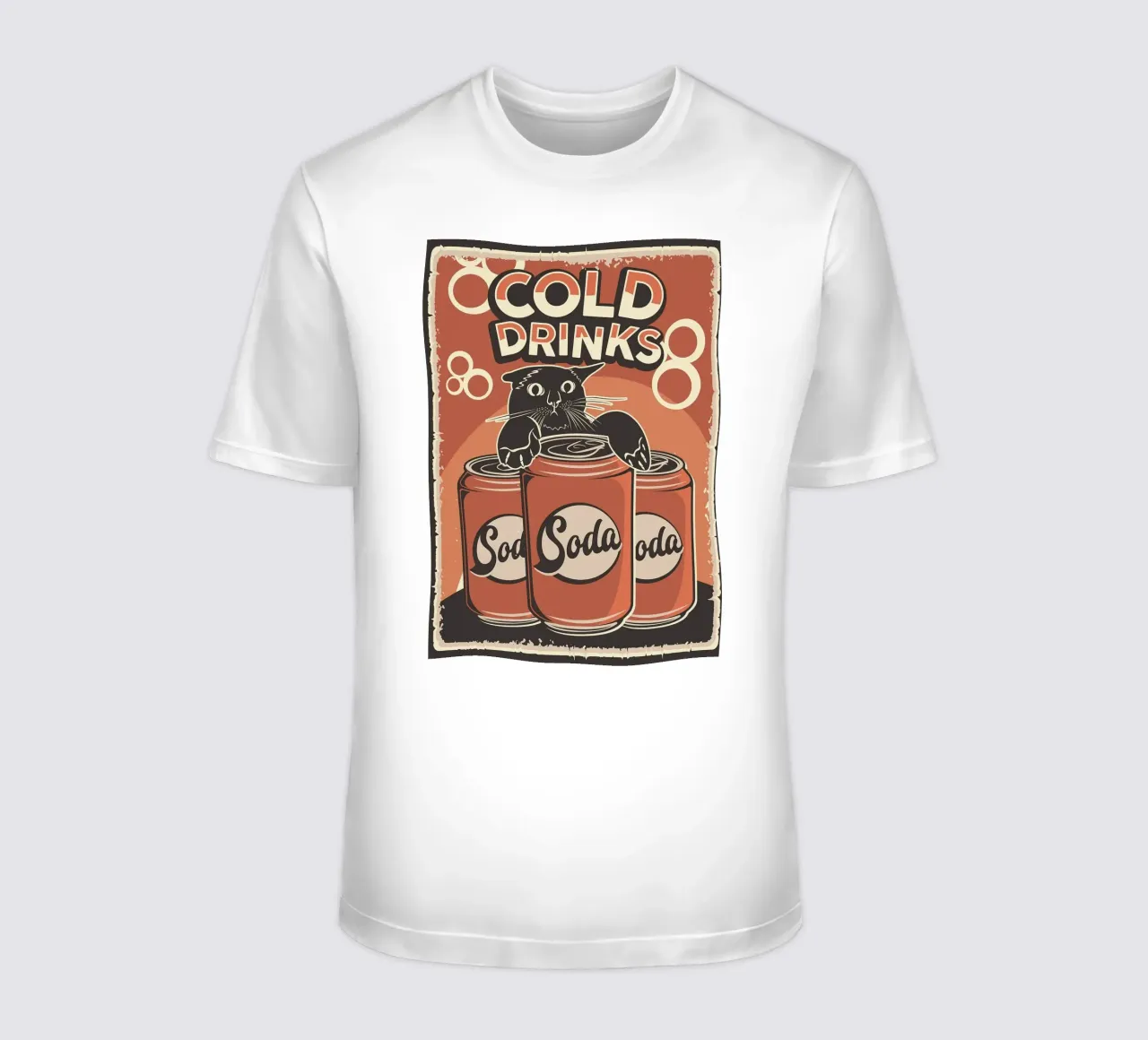 Bevande fredde Cat and Soda t-shirt da apple crumble