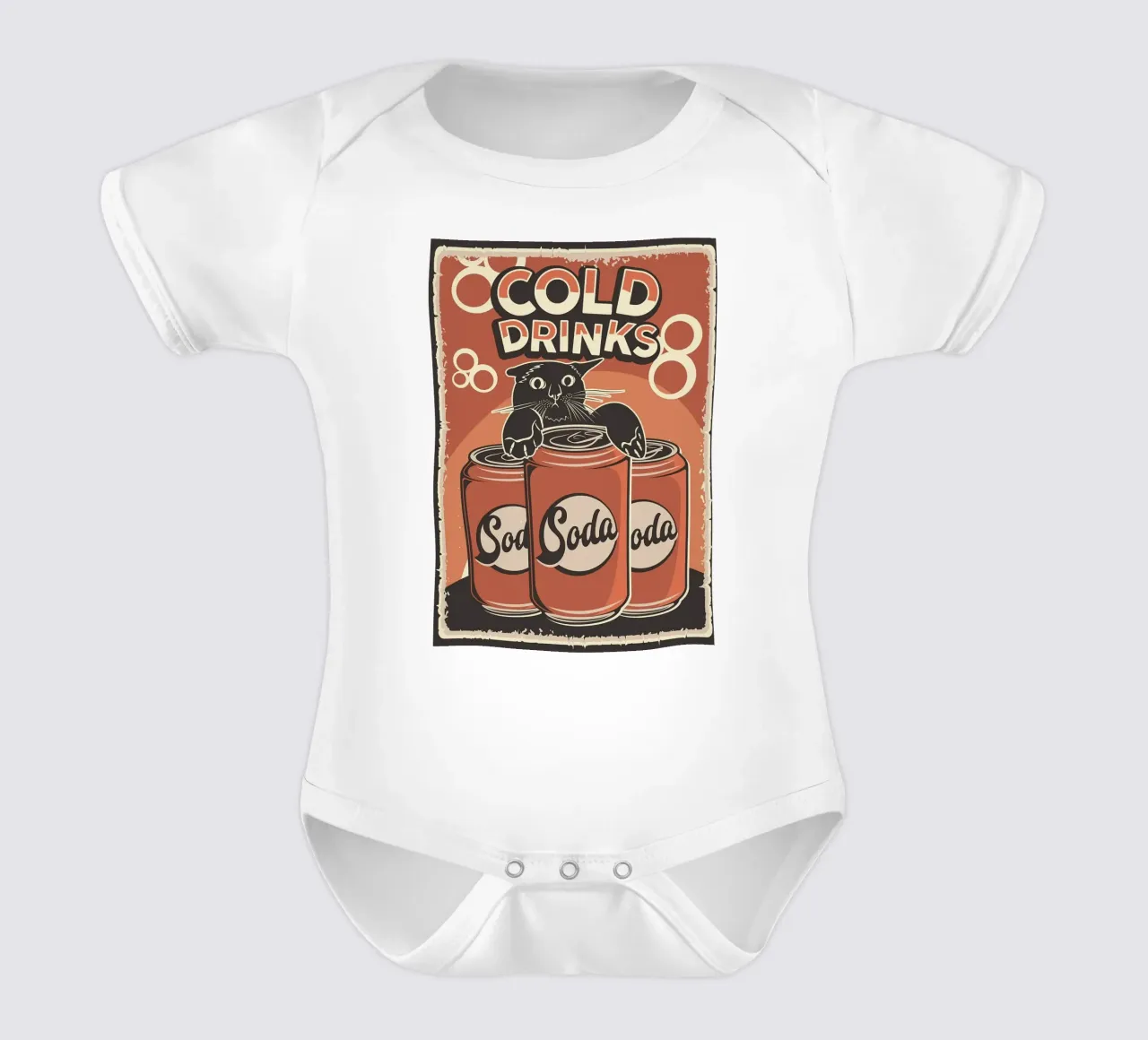 Bevande fredde Cat and Soda body neonato maniche corte da apple crumble