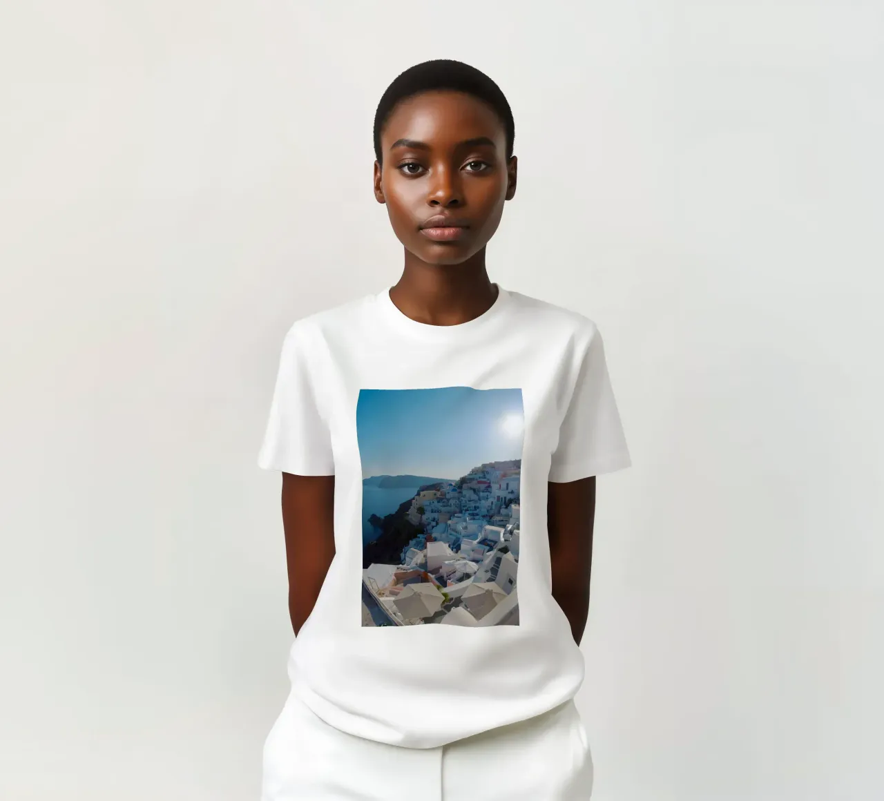 Greece - Santorini Island t-shirt da Fjöllart